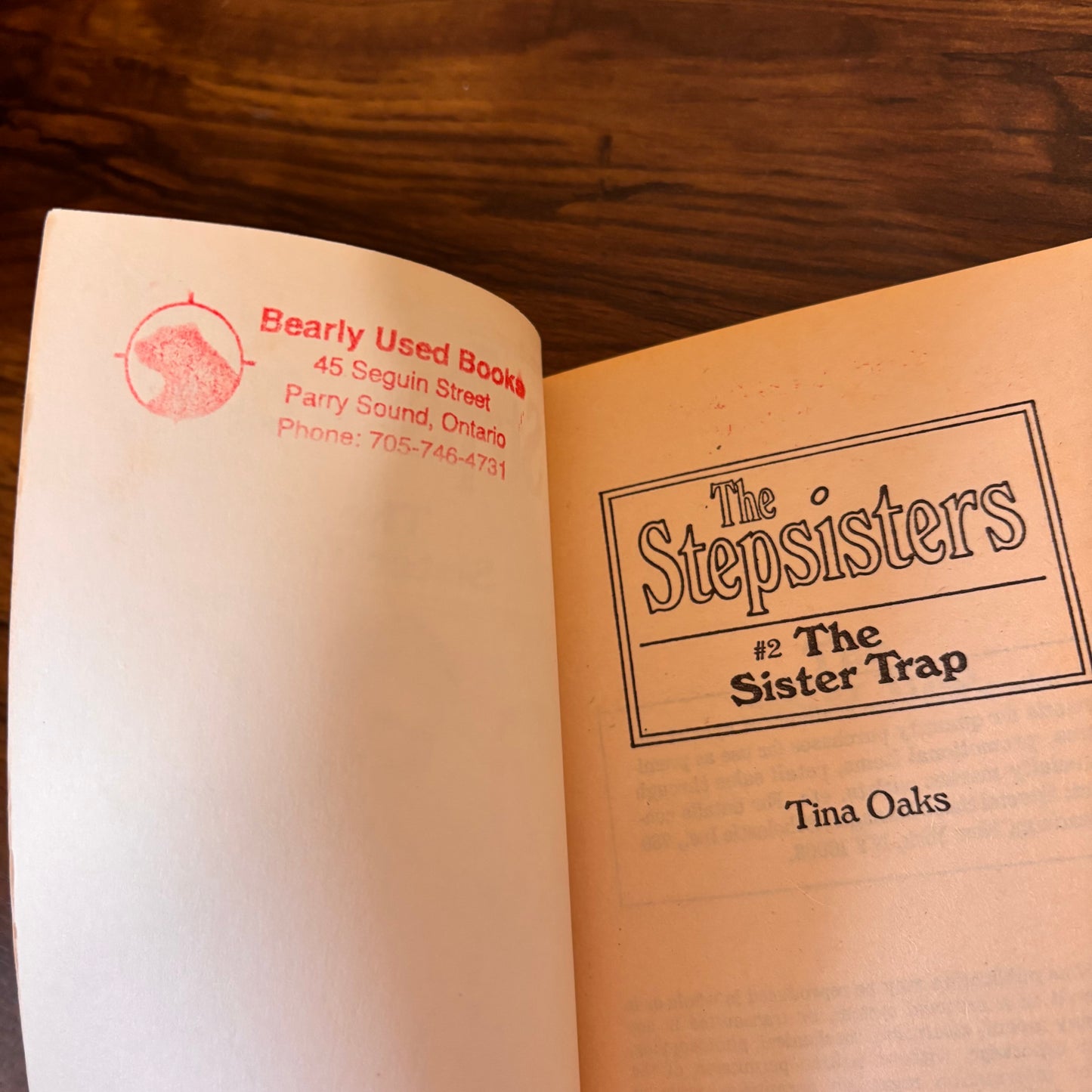 The Stepsisters #2 The Sister Trap Tina Oaks 1987 Scholastic Paperback