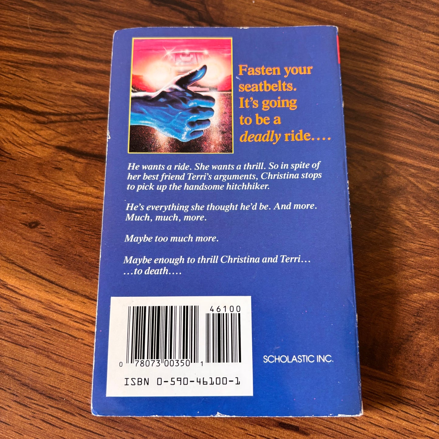 The Hitchhiker by R.L. Stine - 1993 Scholastic YA Thriller Paperback