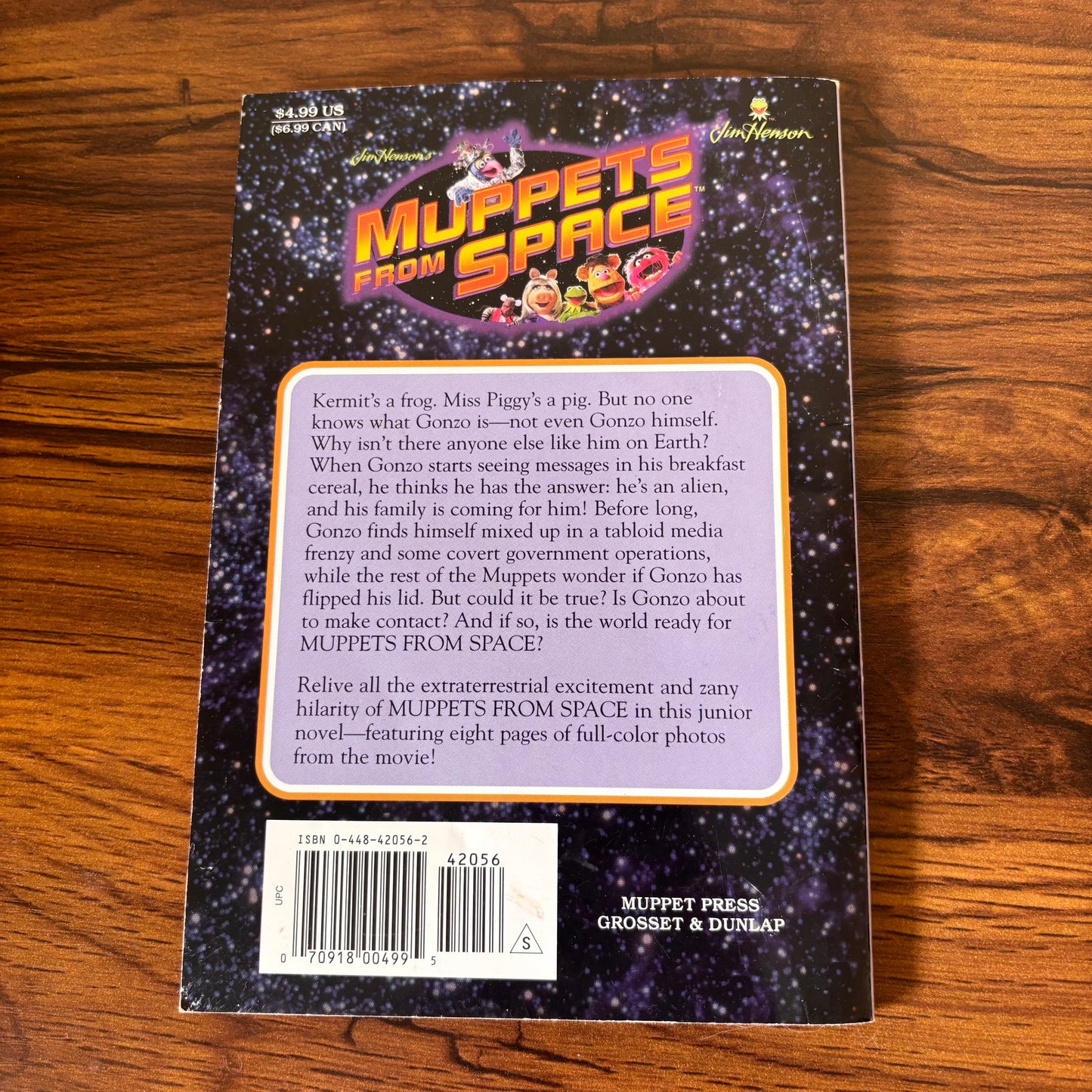 Muppets From Space Junior Novelization - 1999 Jim Henson Paperback