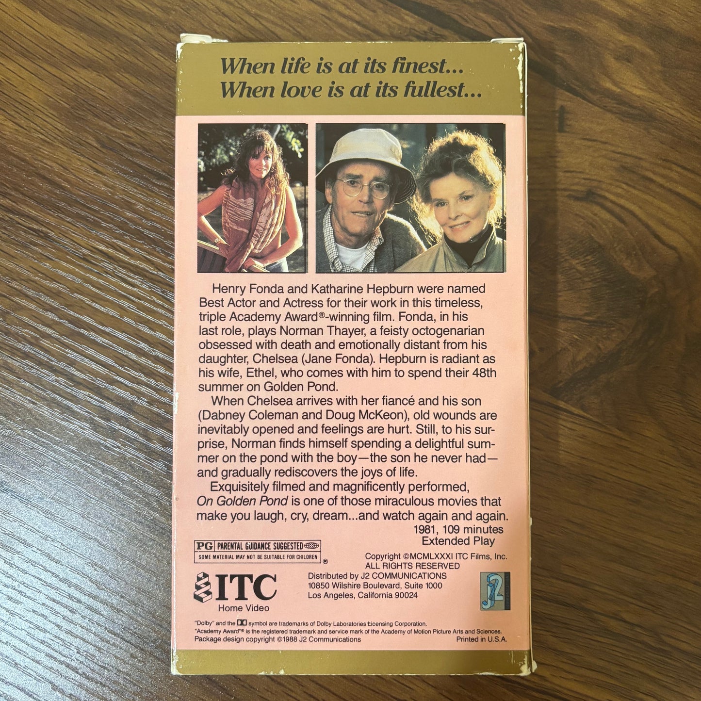 On Golden Pond Katharine Hepburn Jane Fonda Henry Fonda VHS 1981