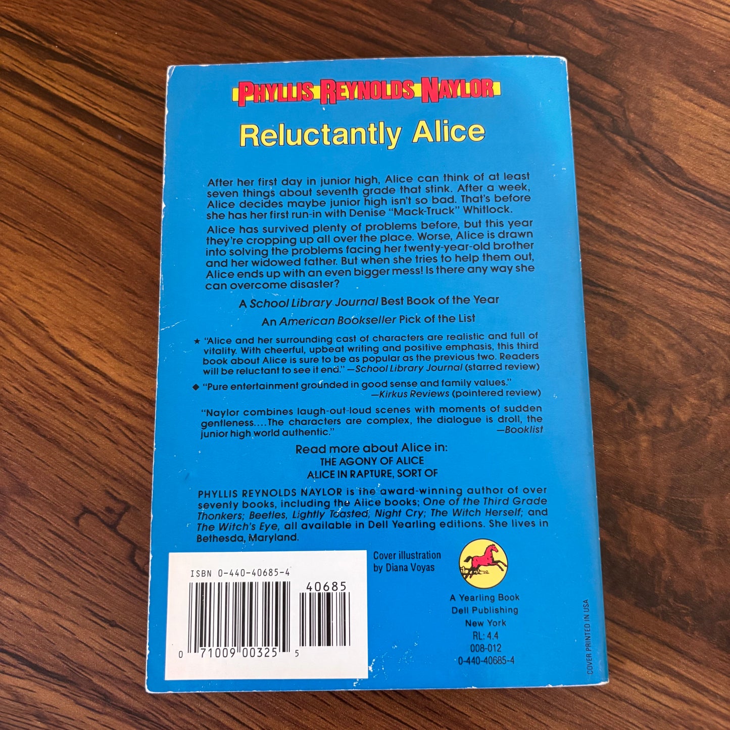 Reluctantly Alice by Phyllis Reynolds Naylor - 1992 Dell Yearling YA Paperback