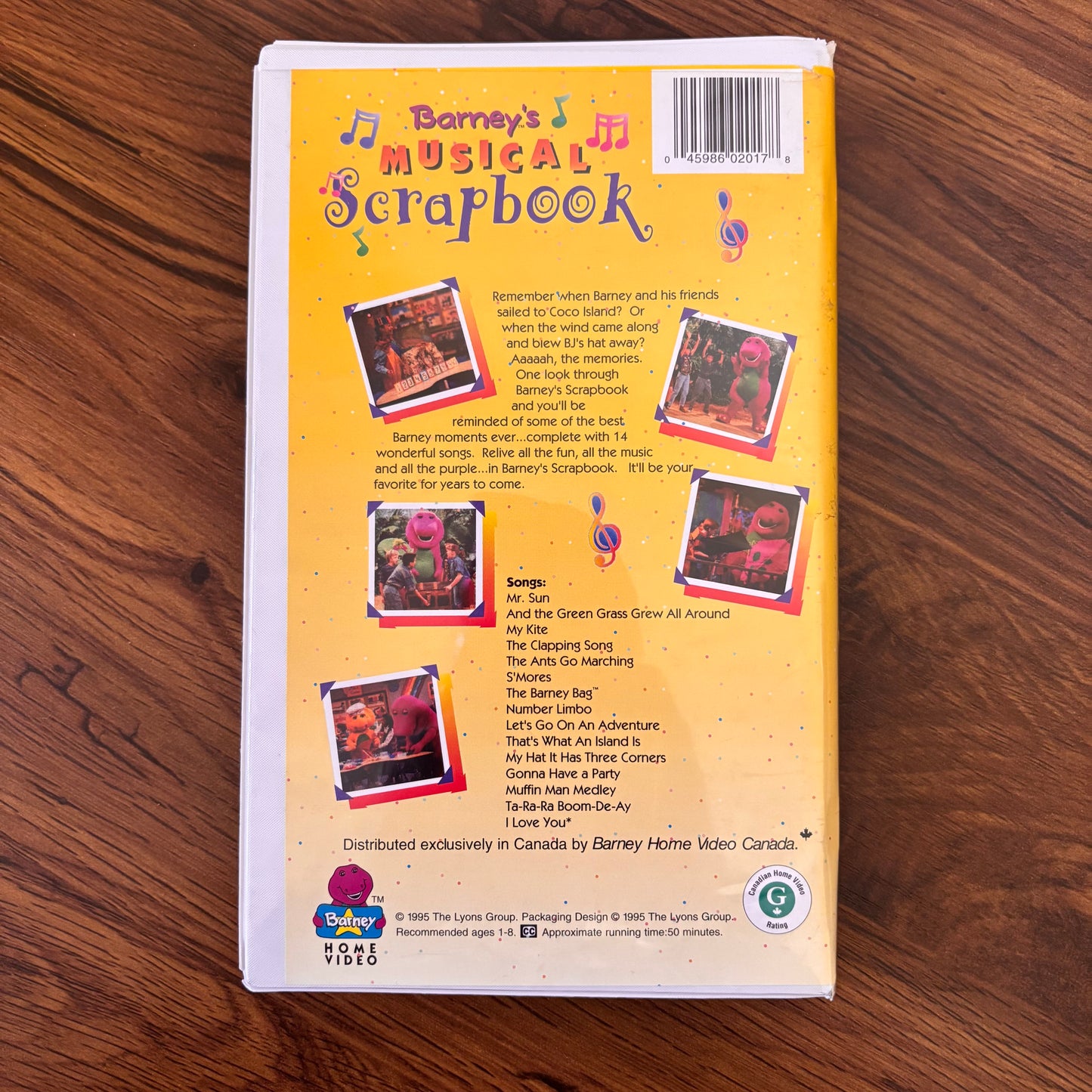Barney’s Musical Scrapbook Sing-Along VHS (1997) - Classic Kids
