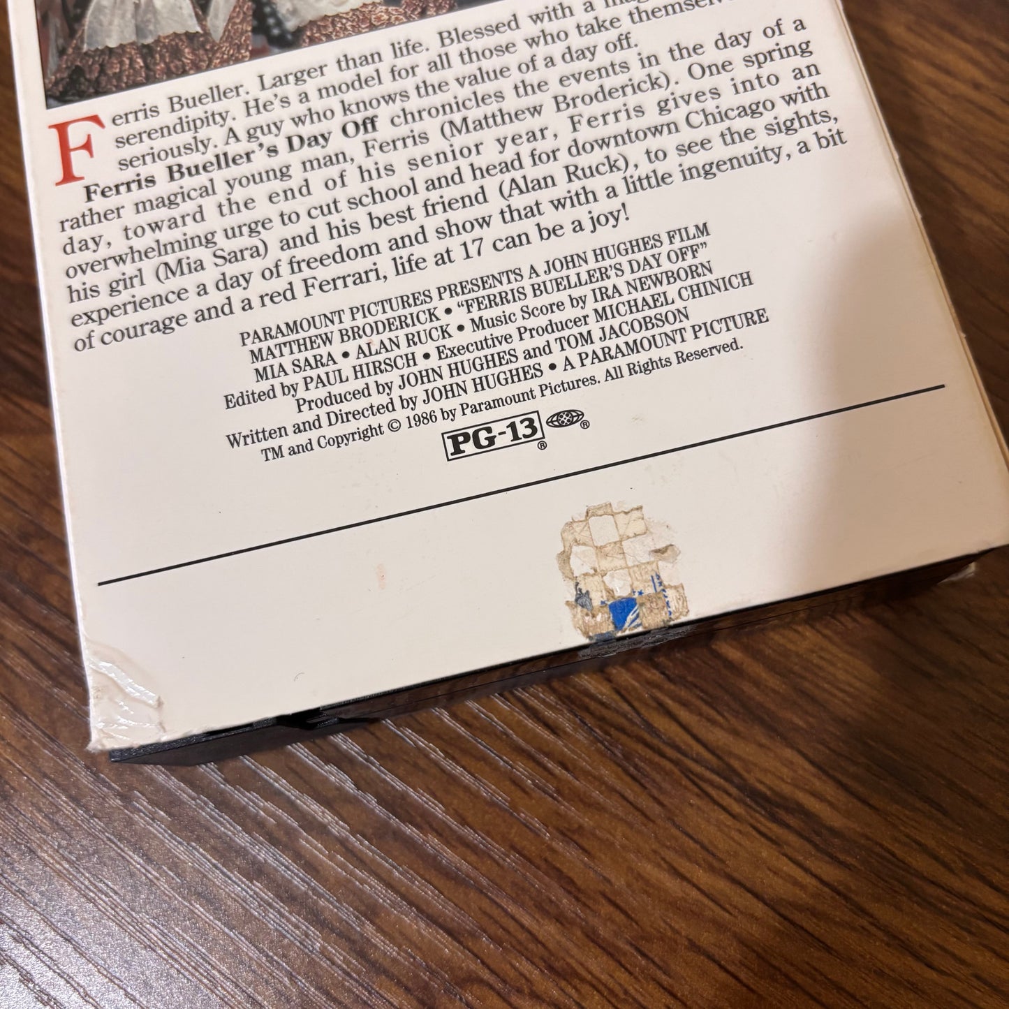 Ferris Bueller's Day Off VHS 1986 Matthew Broderick