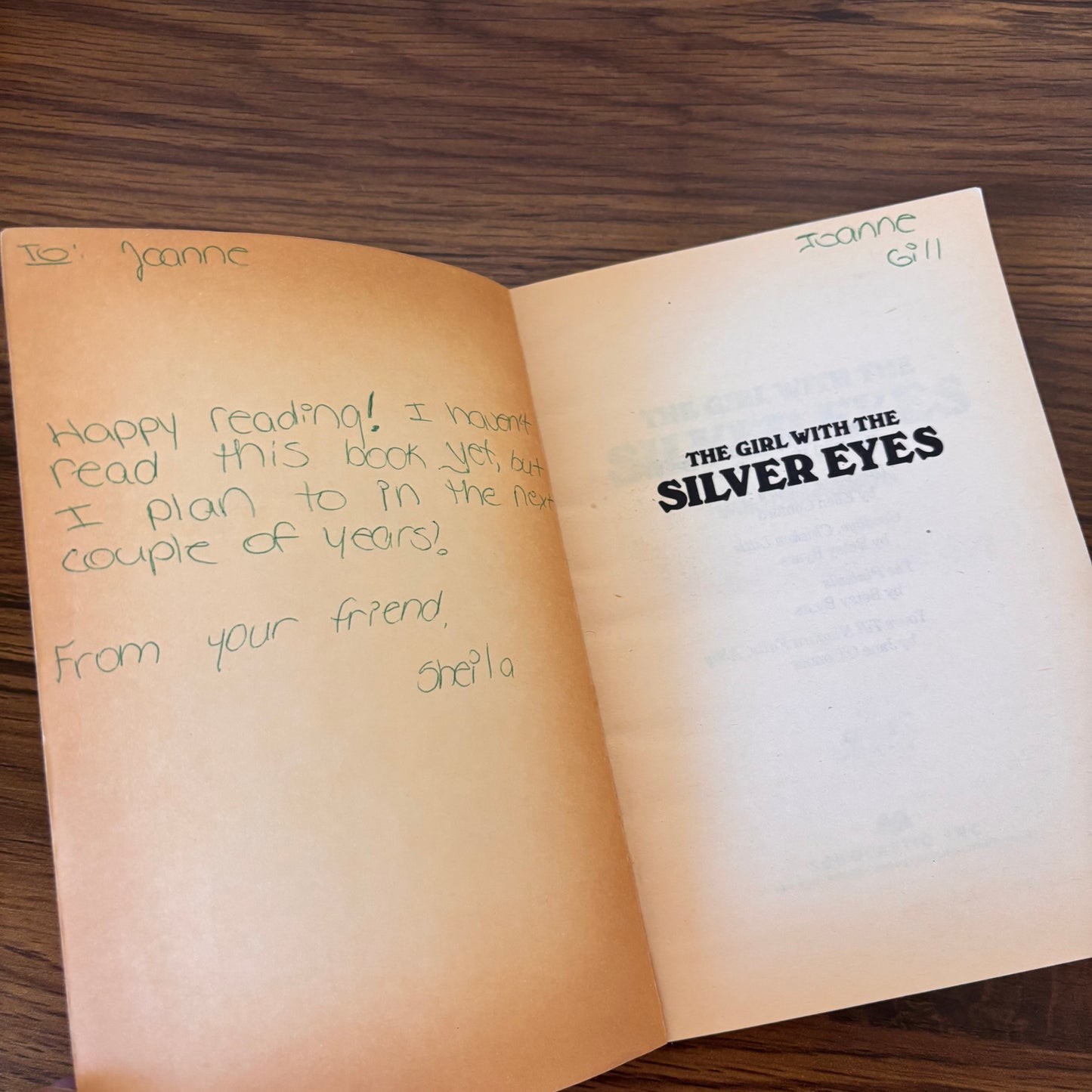 The Girl with the Silver Eyes by Willo Davis Roberts (1980 Apple Paperback - Scholastic)