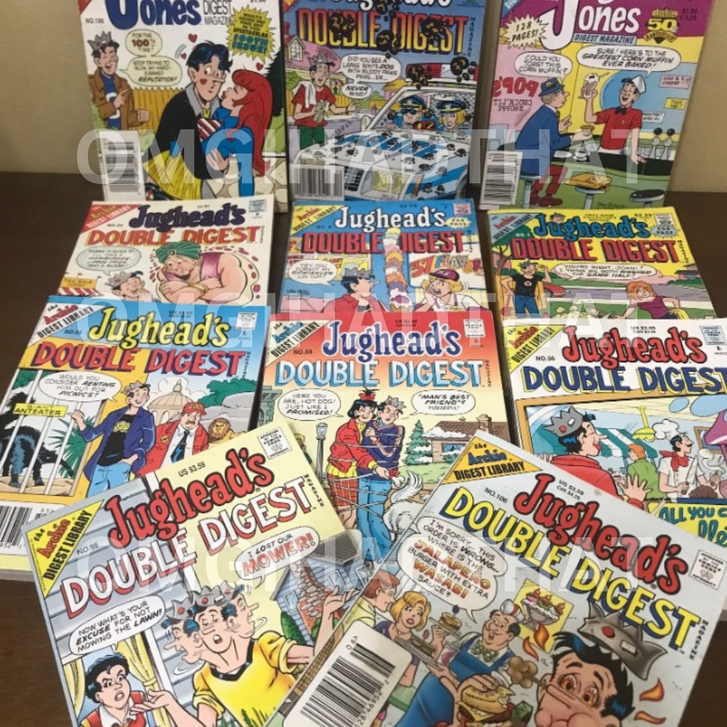 Jughead's Double Digest Magazine -A classic comic book featuring the hilarious adventures of Jughead from Archie Comics. Perfect for comic collectors and fans of Archie.