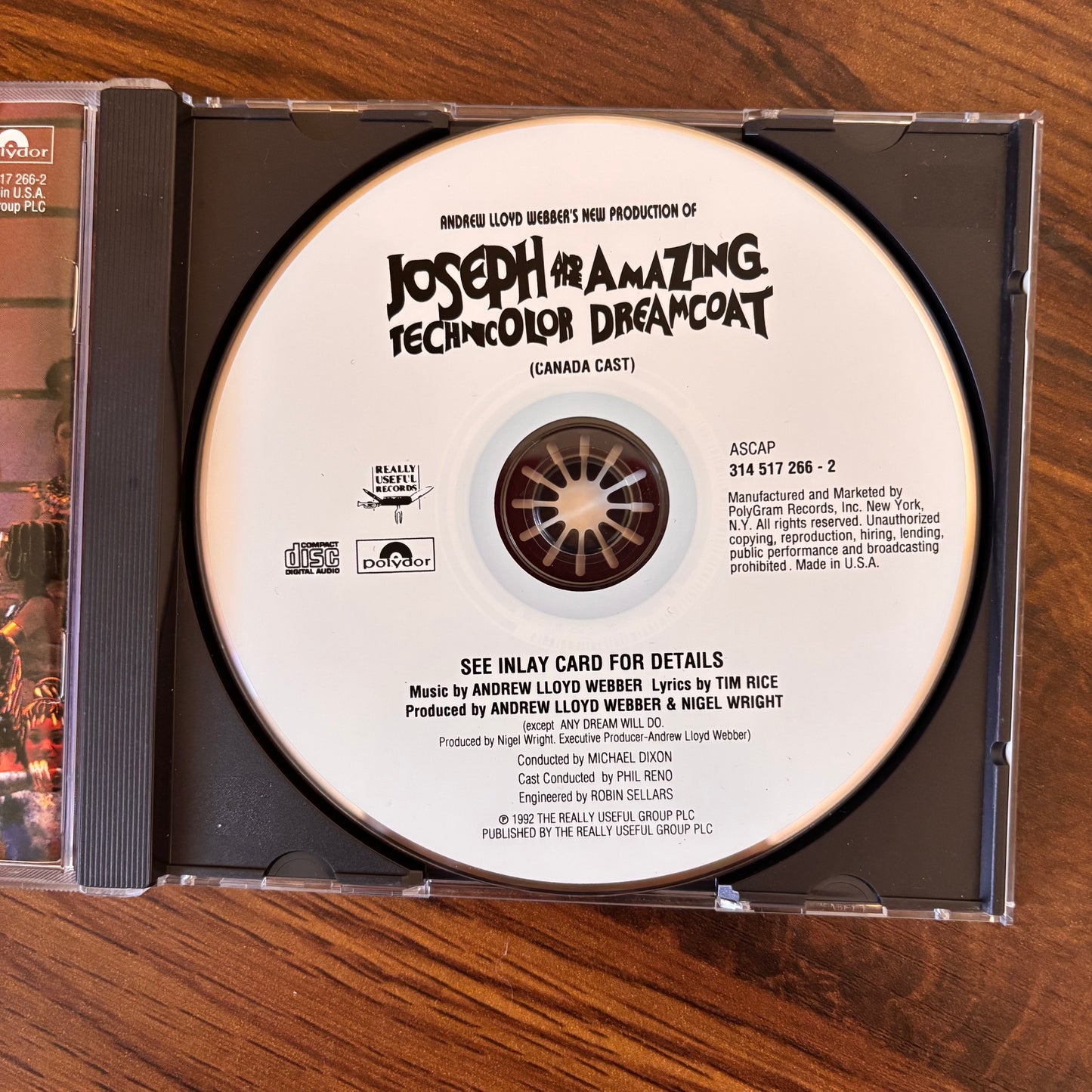 Joseph and the Amazing Technicolor Dreamcoat CD (1992) - Canadian Cast Recording ft. Donny Osmond