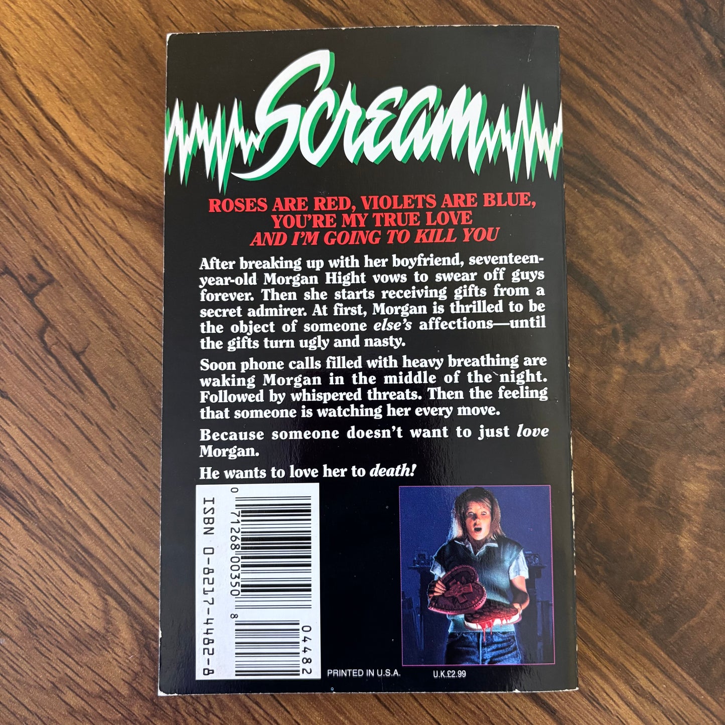 Scream #7: The Admirer by Debra Franklin - 1994 First Print Z-Fave YA Horror Paperback