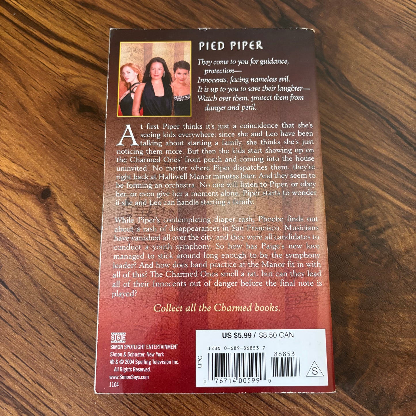 Charmed: Pied Piper by Constance M. Burge - 2004 Paperback