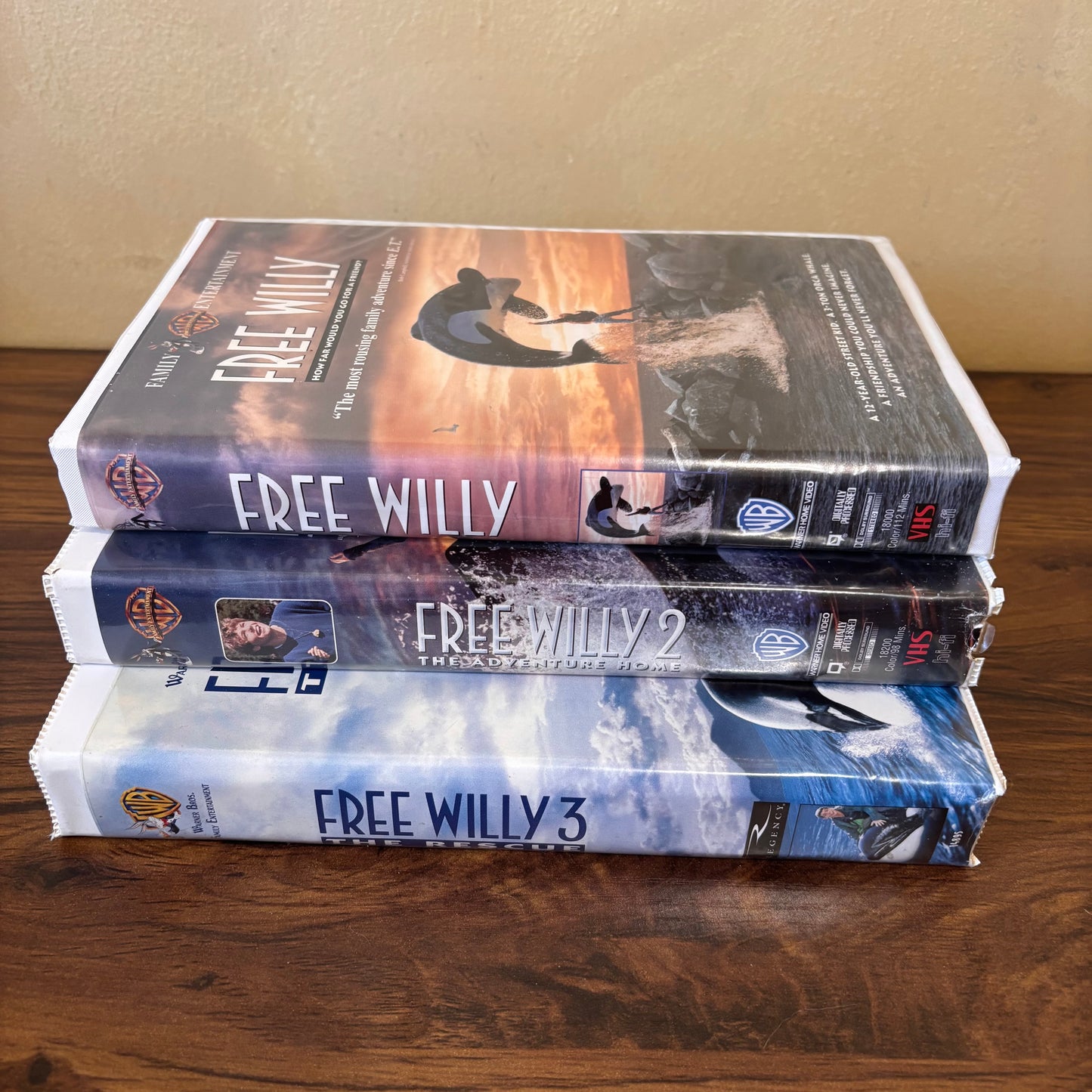 Free Willy VHS Bundle - Free Willy, Free Willy 2 & Free Willy 3 (90s)