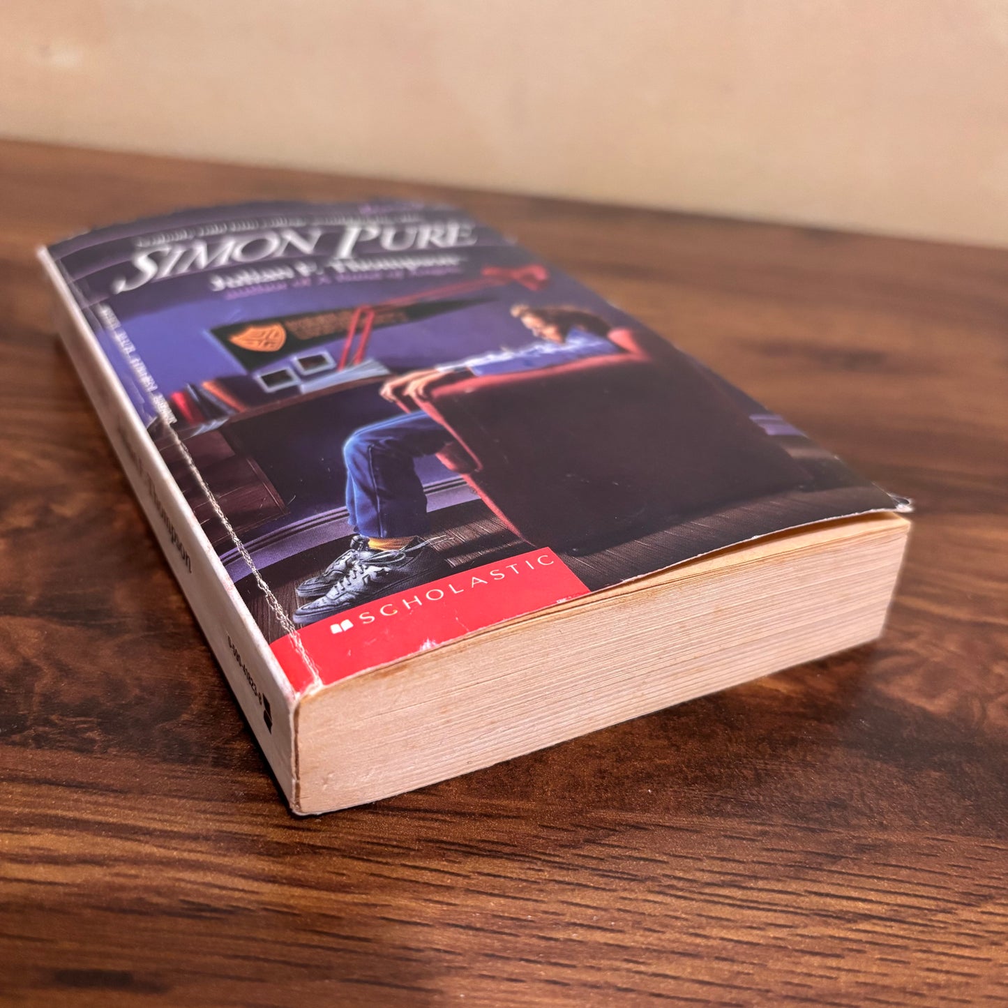 1980s teen school story Simon Pure from Scholastic, a vintage paperback novel with college setting, identity themes, and nostalgic young adult fiction for retro readers.