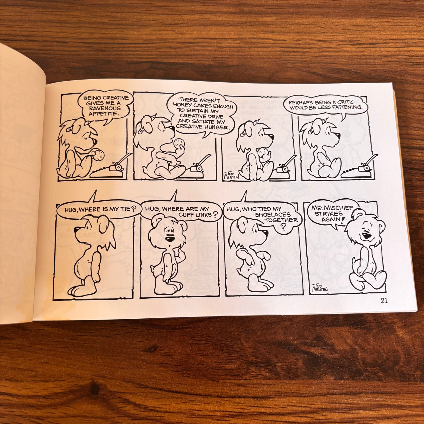 The World According to HUG by Ted Menten - 1984 Softcover Cartoon Book