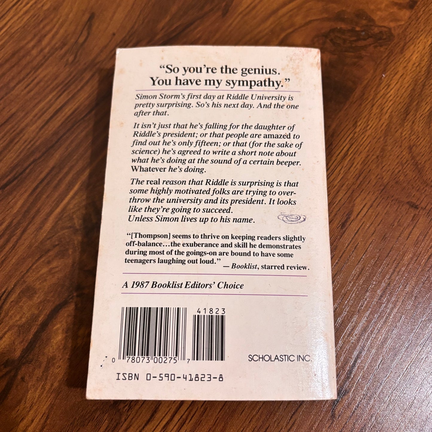 Simon Pure Julian F. Thompson 1987 Point Fiction Paperback