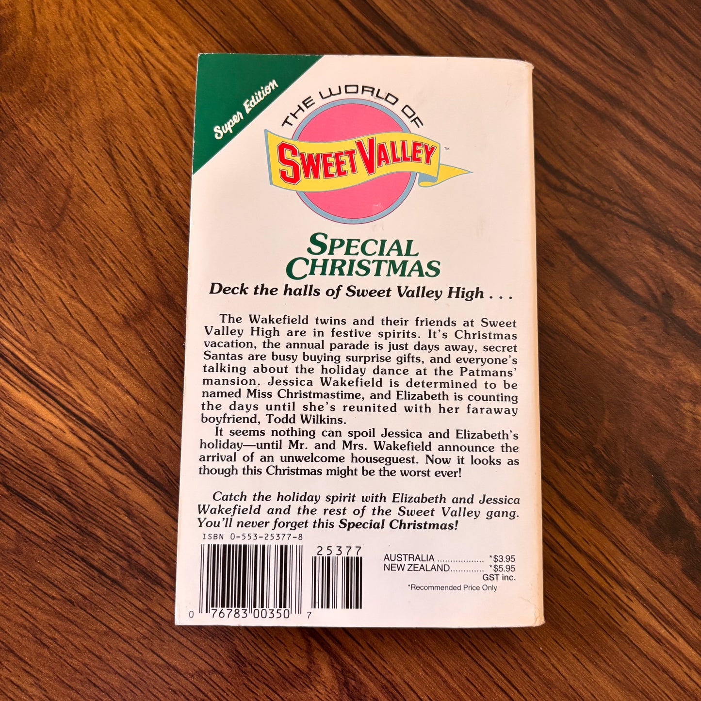 Sweet Valley High Special Christmas Super Edition Francine Pascal 1985 Paperback