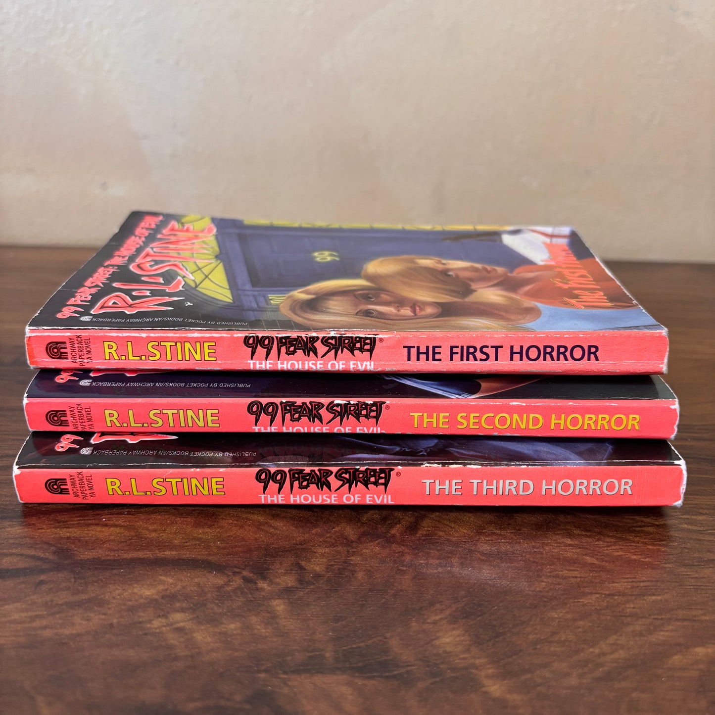 99 Fear Street: The House of Evil Trilogy – The First, Second & Third Horror by R.L. Stine (1994 Paperbacks)