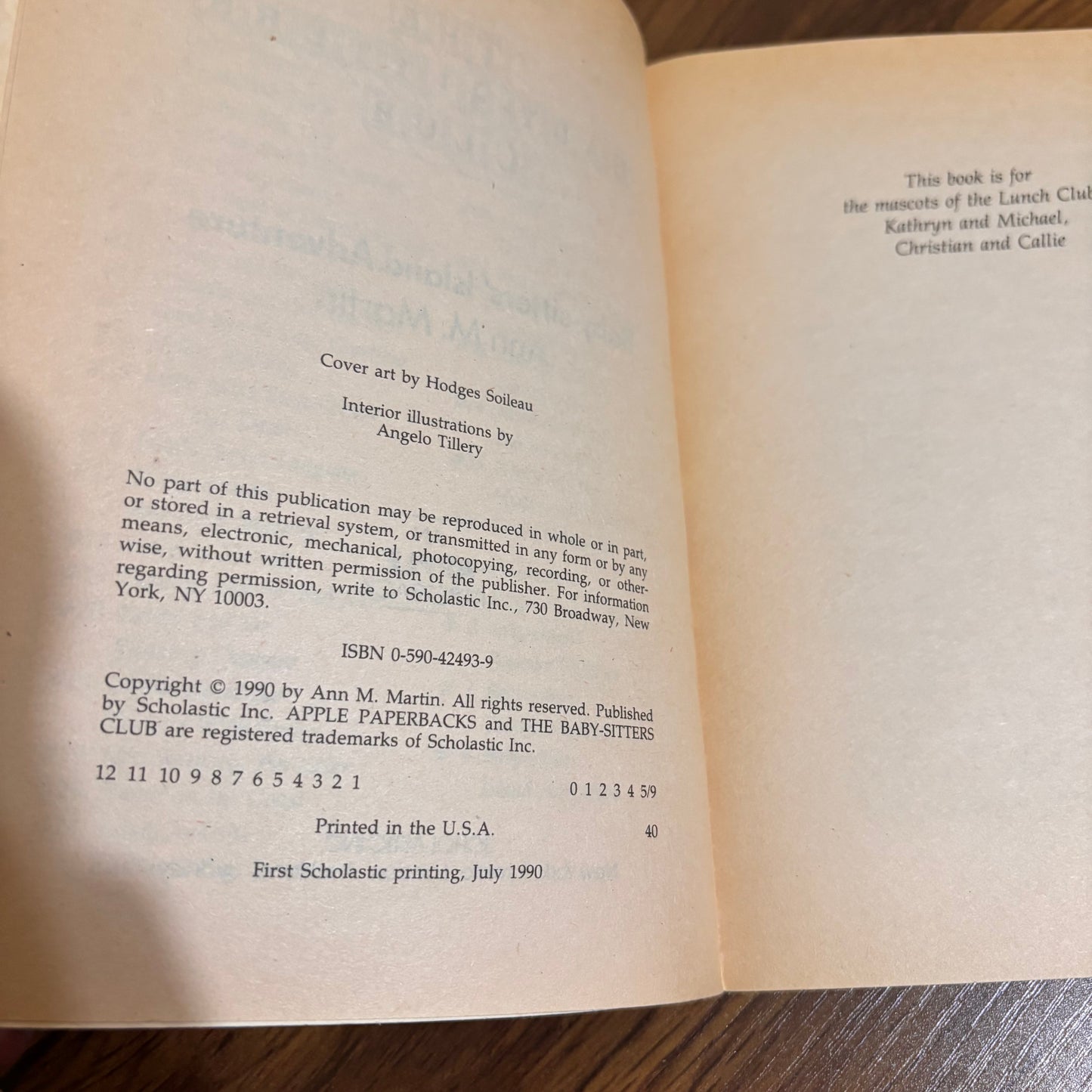 The Baby-Sitters Club Super Special #4: Baby-Sitters Island Adventure (1990) Ann M. Martin Paperback