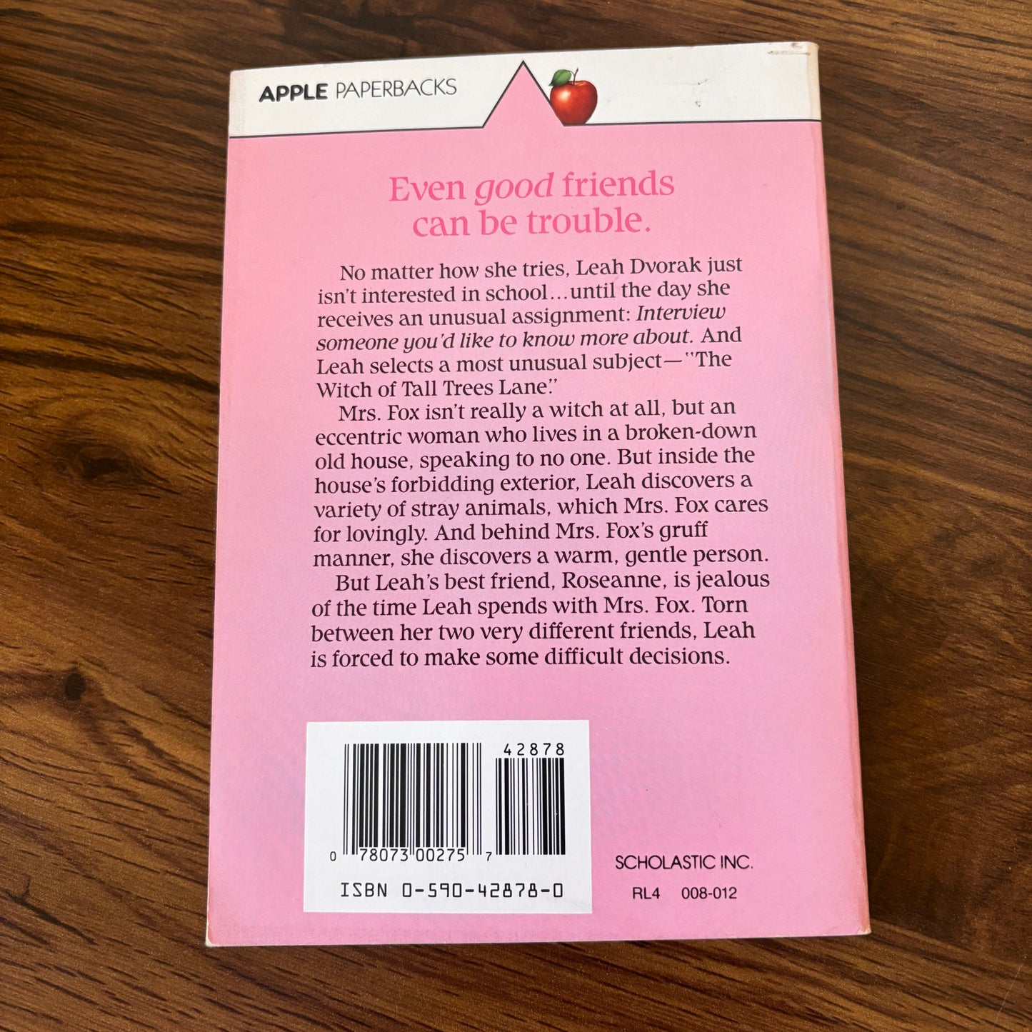 A Different Kind of Friend by Vivian Schurfranz (1990 Apple Paperback – Scholastic)