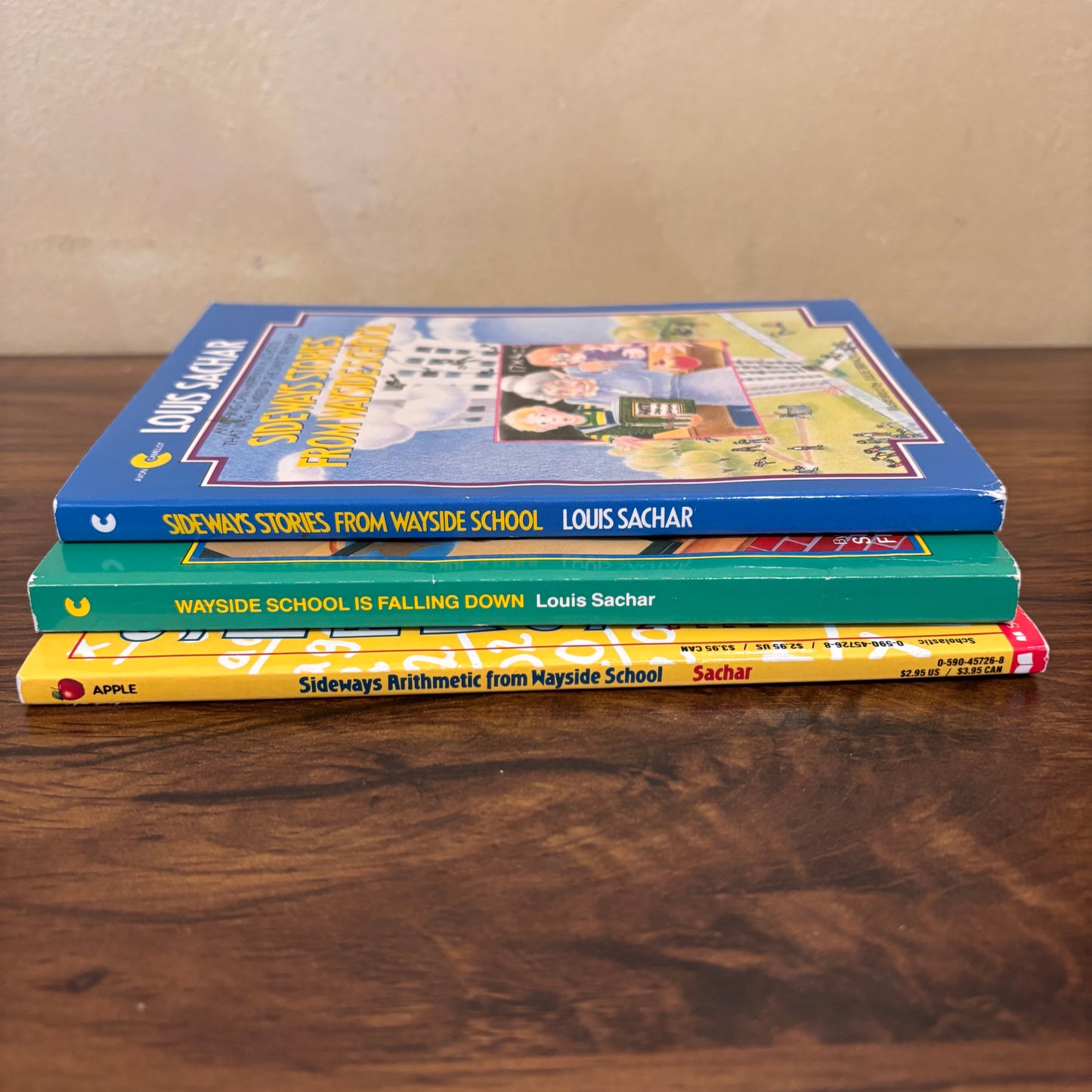 Wayside School Book Bundle - Sideways Stories, Falling Down, & Sideways Arithmetic by Louis Sachar (Scholastic Paperbacks)