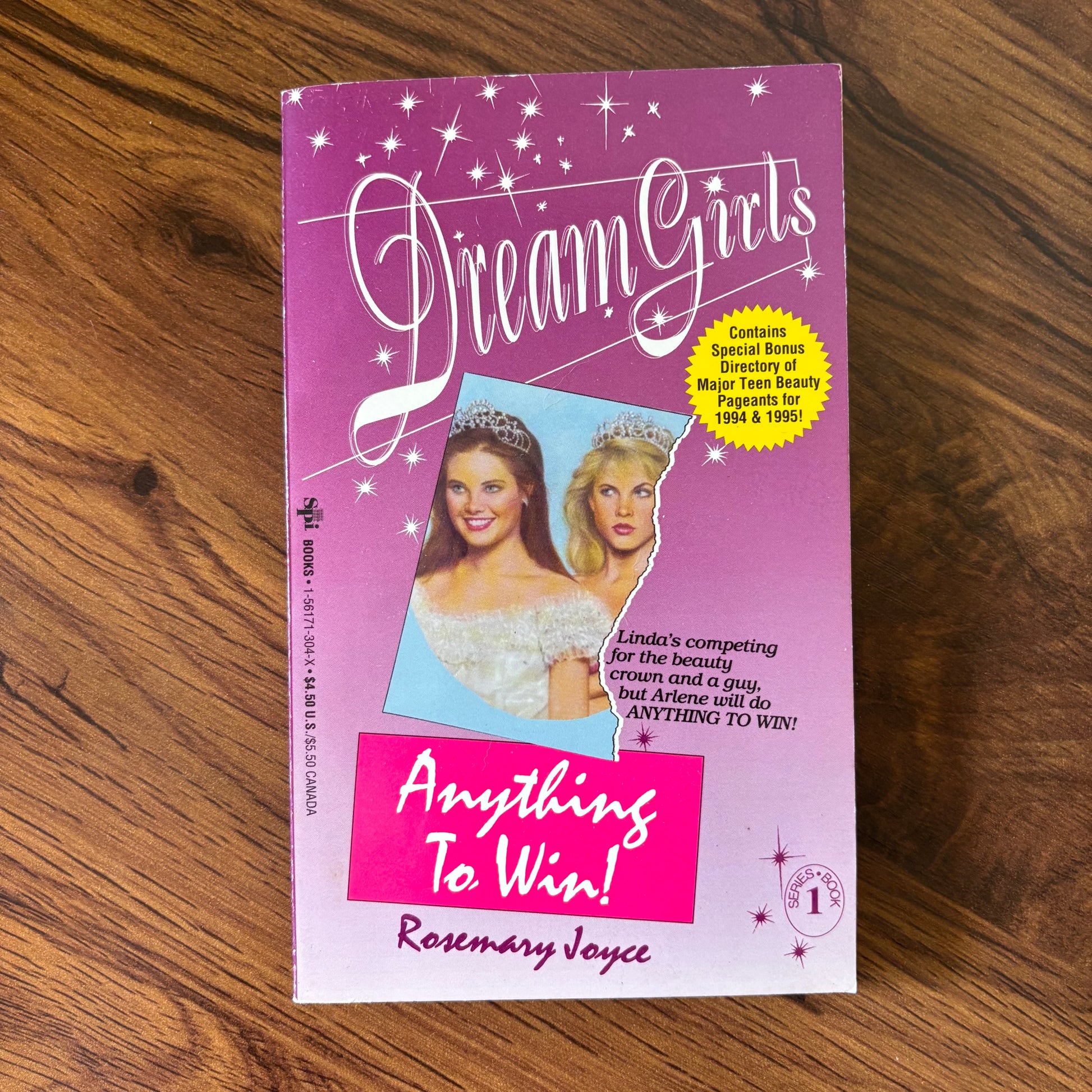 Dream Girls #1: Anything to Win by Rosemary Joyce – Rare 1994 SPI YA Paperback with Purple Cover – Teen Beauty Pageant Fiction – Bonus Directory of Major Teen Beauty Pageants for 94/95 – Vintage 90s Young Adult Book – Collectible Teen Fiction for Book Collectors – Nostalgic 90s Paperback