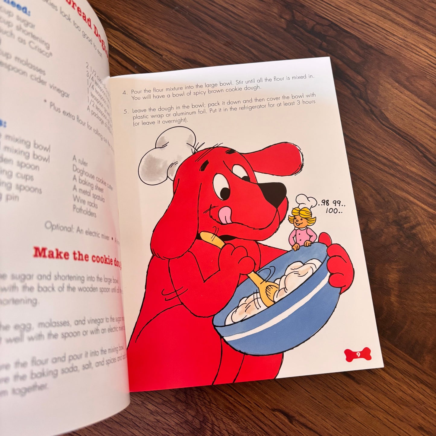 Cooking with Clifford - Clifford the Big Red Dog Kids Cookbook by Norman Bridwell (1999 Scholastic)