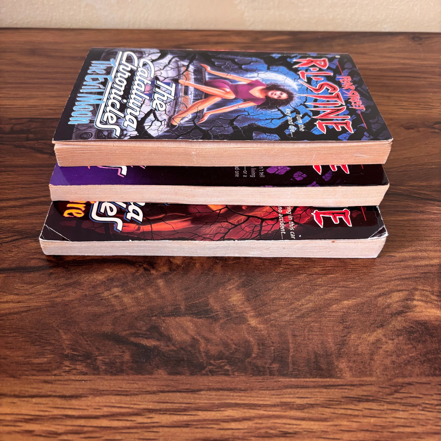 Fear Street: The Cataluna Chronicles Trilogy by R.L. Stine – Evil Moon, Dark Secret, Deadly Fire (1995 Archway Paperbacks)
