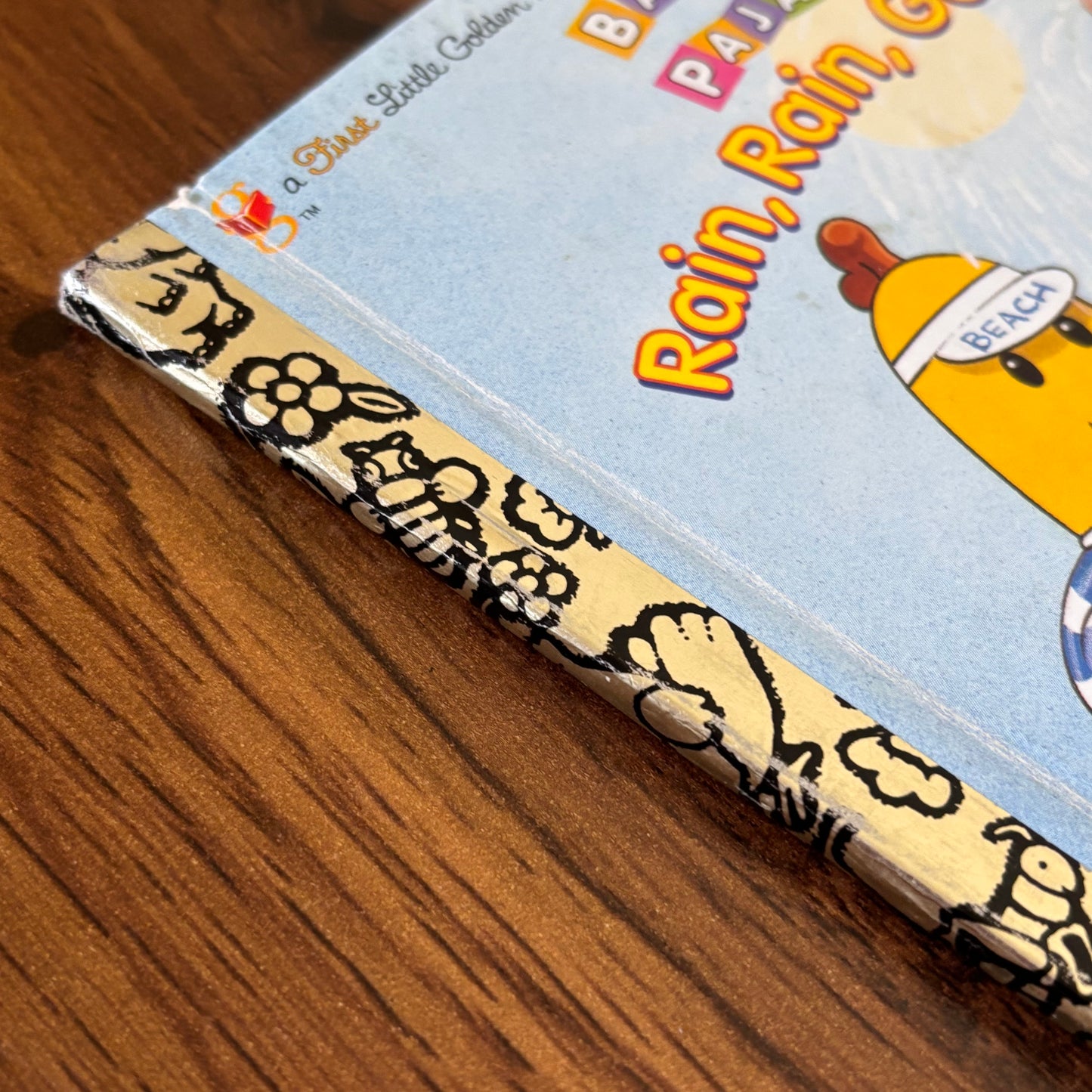 Bananas in Pajamas Rain, Rain, Go Away 1997 Miniature Little Golden Book, Margo Lundell, Peter Townsend