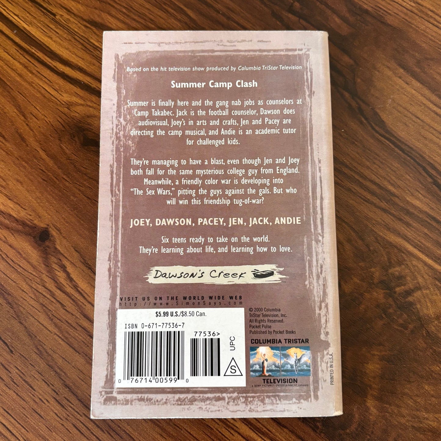 Dawson's Creek: Playing for Keeps by C.J. Anders - 2000 Media Tie-In Paperback