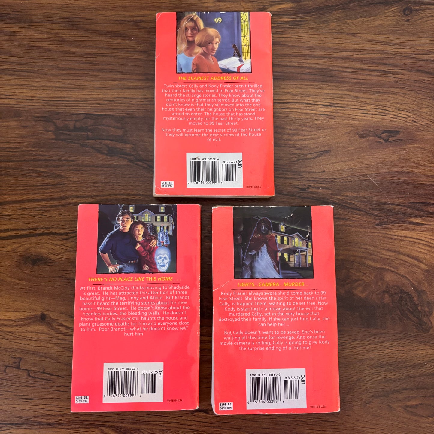 99 Fear Street: The House of Evil Trilogy – The First, Second & Third Horror by R.L. Stine (1994 Paperbacks)