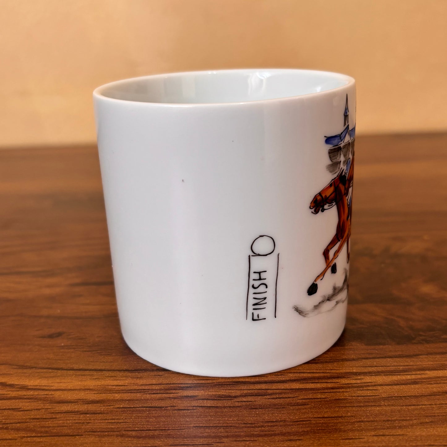 Hand Painted Artist Signed Kentucky Derby Museum Mug - Horse Racing Collectible