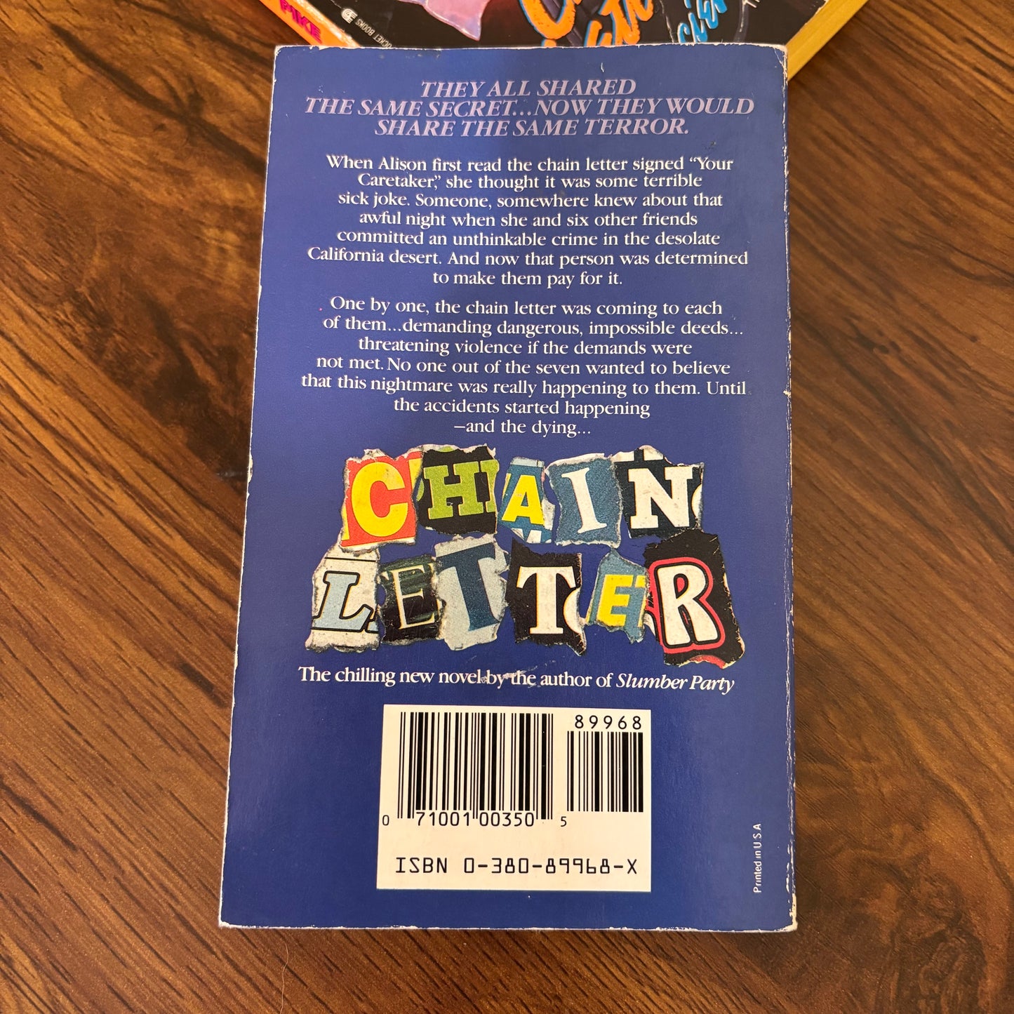 Chain Letter & Chain Letter 2: The Ancient Evil by Christopher Pike | 1986 & 1992 Vintage YA Horror Paperbacks