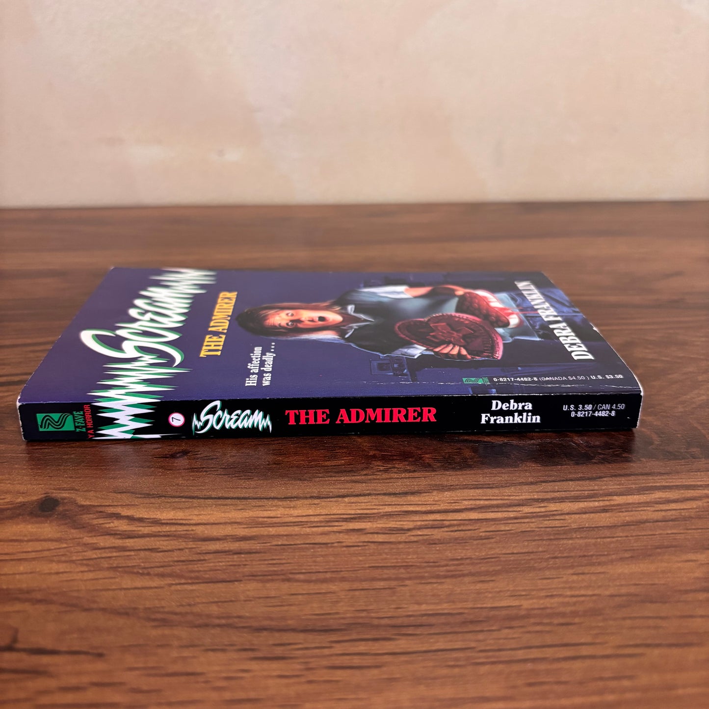 Scream #7: The Admirer by Debra Franklin - 1994 First Print Z-Fave YA Horror Paperback
