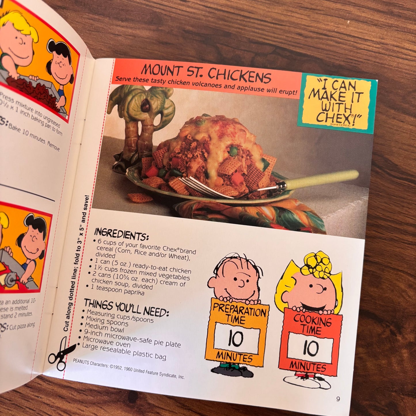 I Can Make It with Chex Charlie Brown - 1991 Peanuts Recipe Booklet