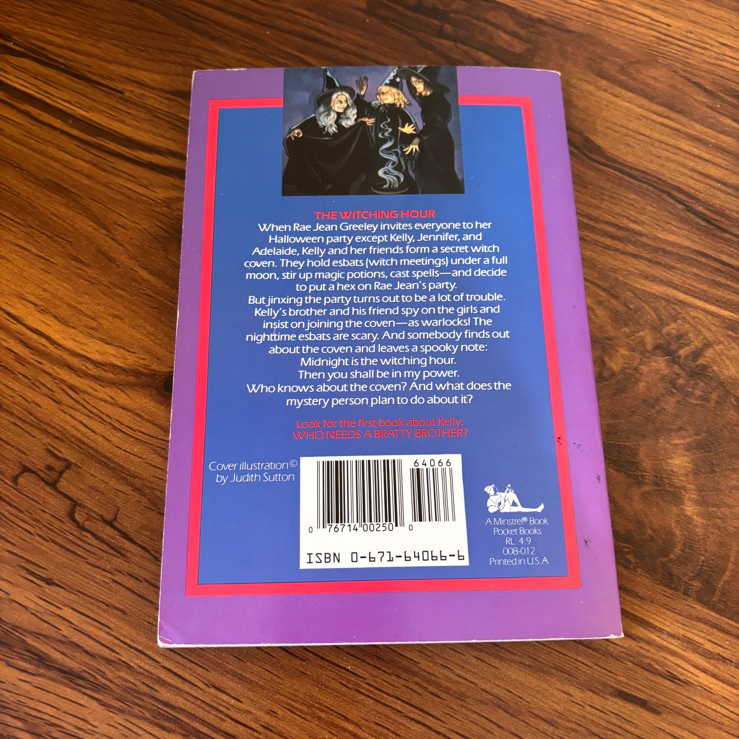 The Witches of Hopper Street by Linda Gondosch (1988) Minstrel Halloween Chapter Book