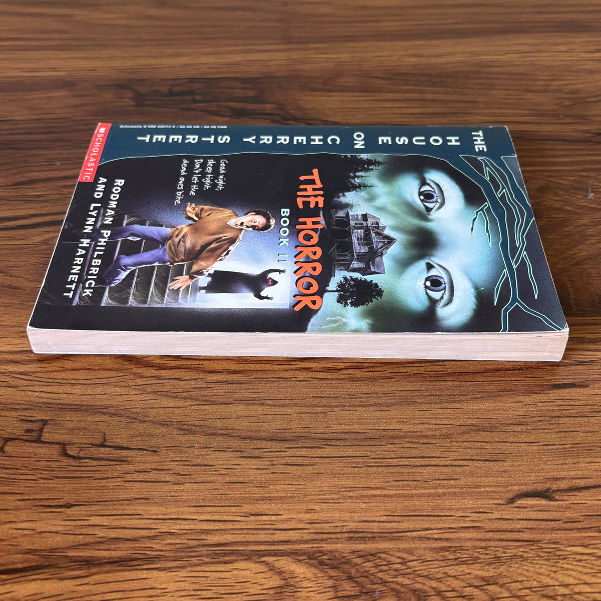 90s scary Scholastic book The House on Cherry Street The Horror Book II, a vintage children’s horror paperback for readers who loved spooky stories and creepy childhood books.