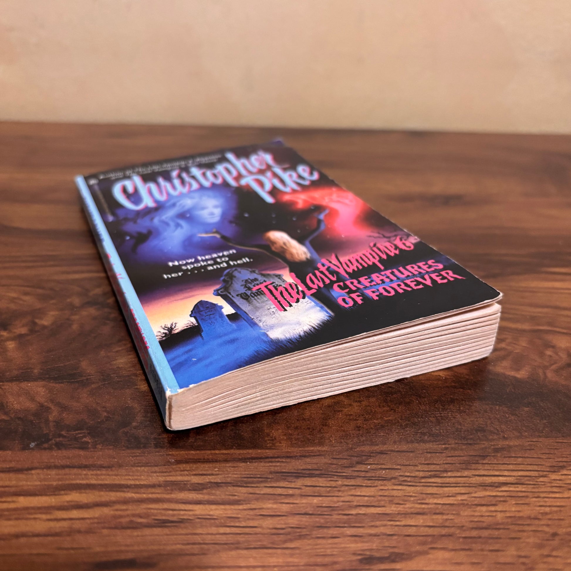 90s YA vampire horror book Creatures of Forever by Christopher Pike, a nostalgic paperback thriller from The Last Vampire series for vintage horror collectors.