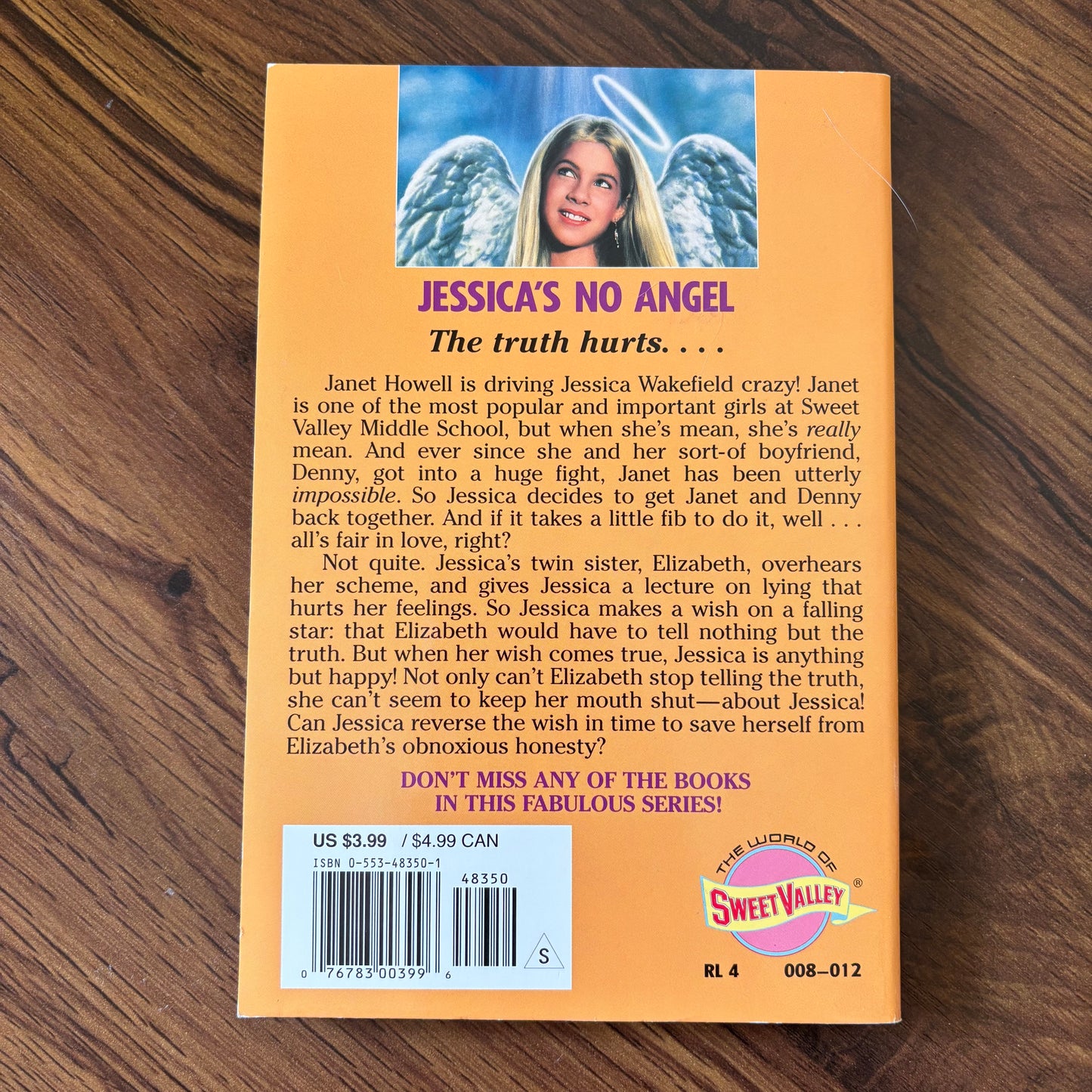 Sweet Valley Twins: Jessicas No Angel #11 (1998 Bantam Super Edition)