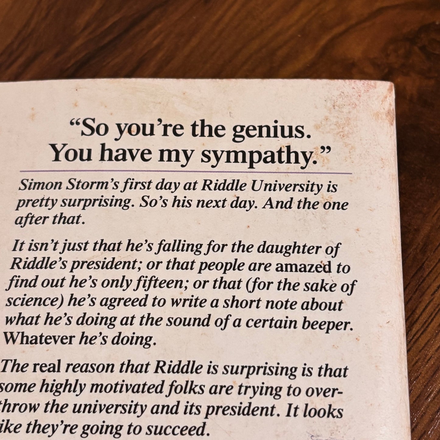 Simon Pure Julian F. Thompson 1987 Point Fiction Paperback