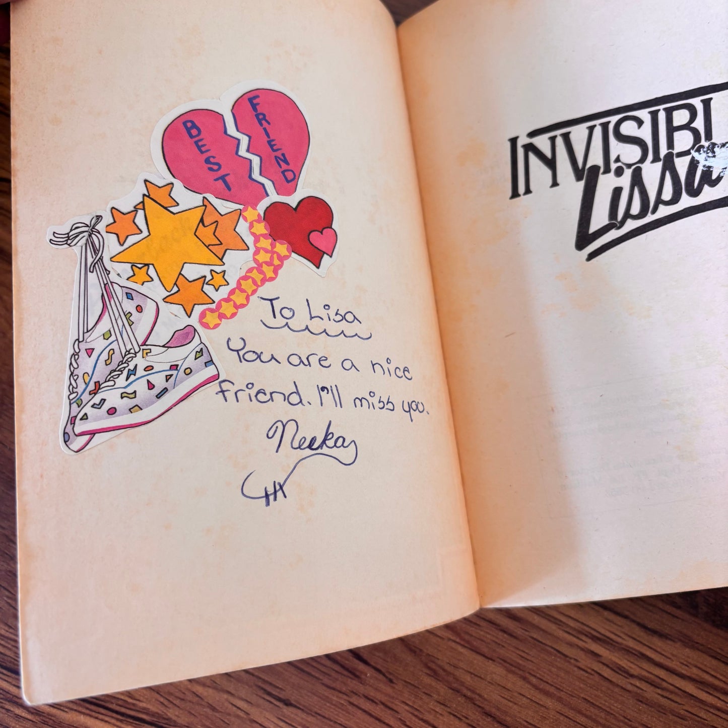 Invisible Lissa by Natalie Honeycutt - 1986 Avon Camelot Paperback