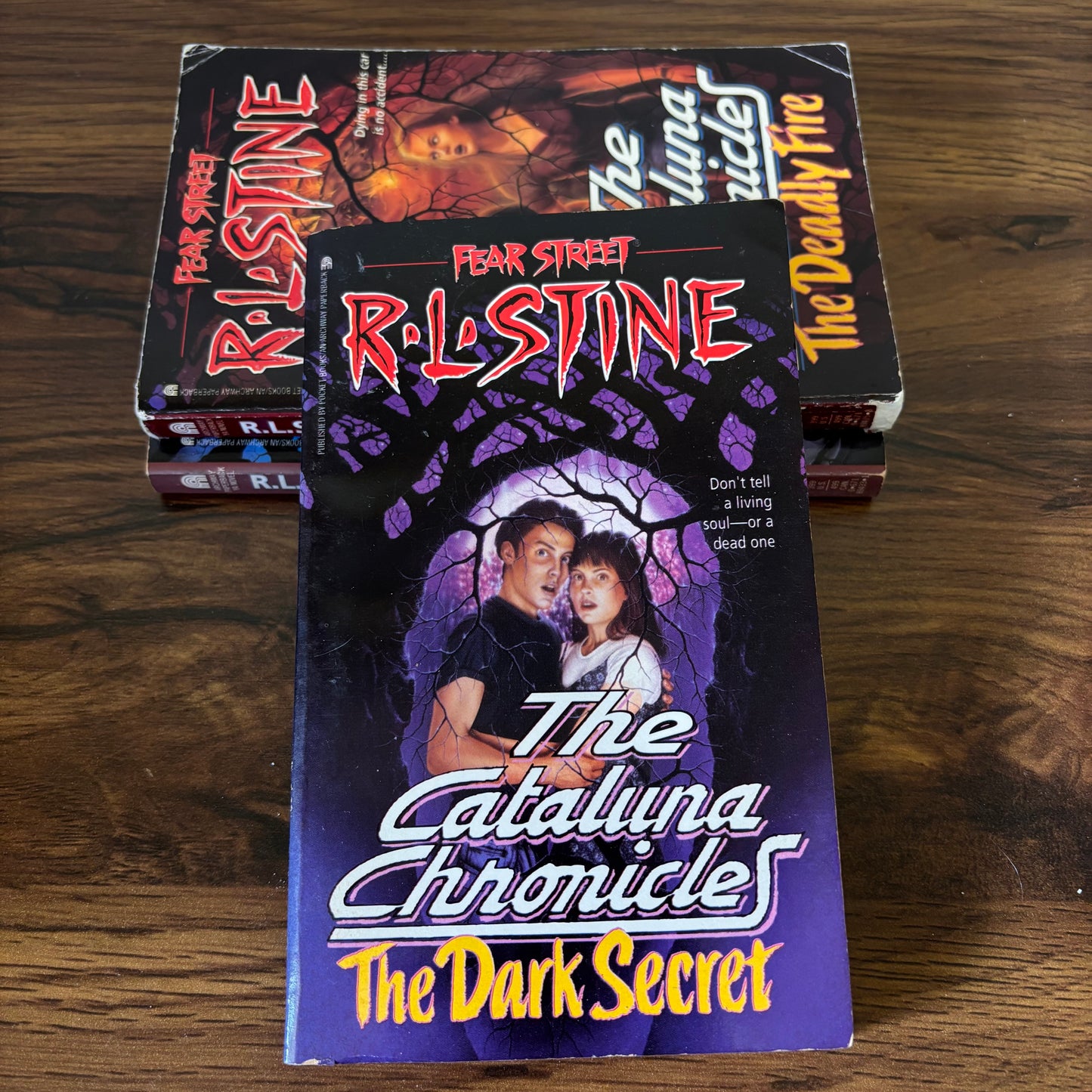 Fear Street: The Cataluna Chronicles Trilogy by R.L. Stine – Evil Moon, Dark Secret, Deadly Fire (1995 Archway Paperbacks)