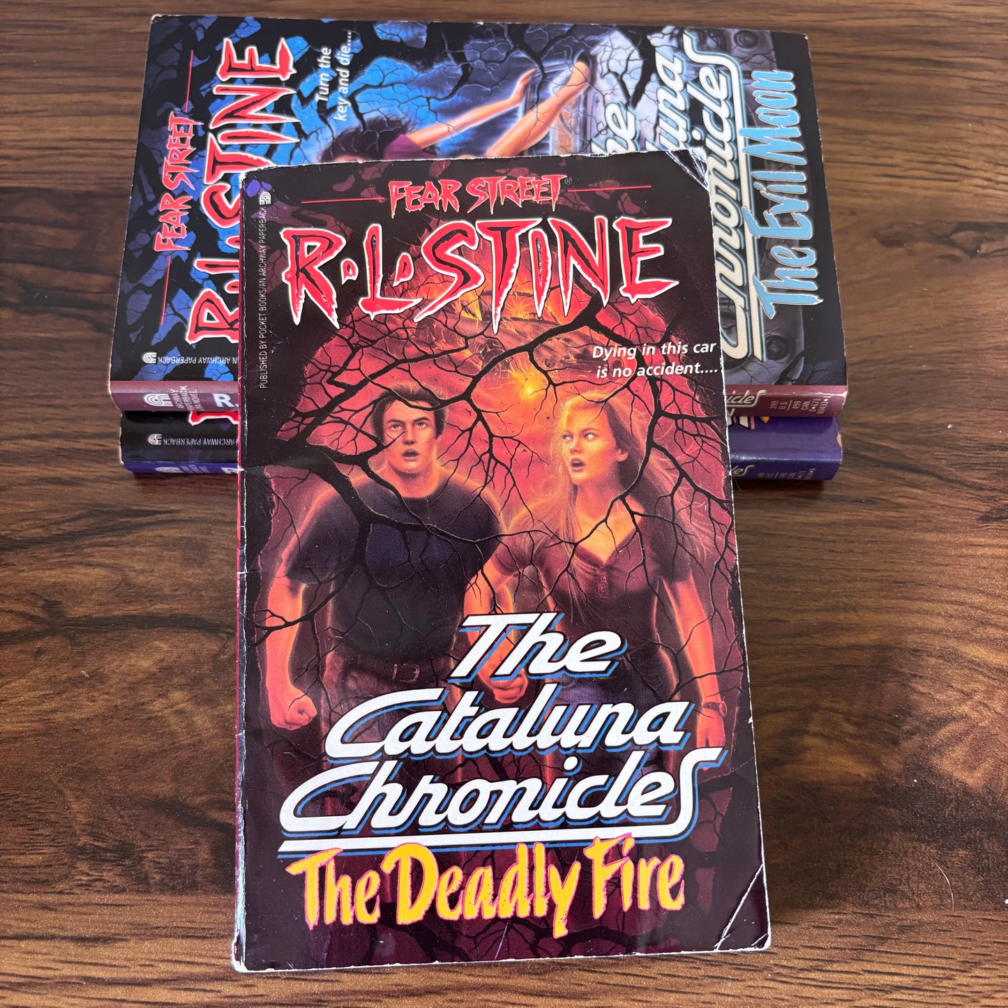 Fear Street: The Cataluna Chronicles Trilogy by R.L. Stine – Evil Moon, Dark Secret, Deadly Fire (1995 Archway Paperbacks)