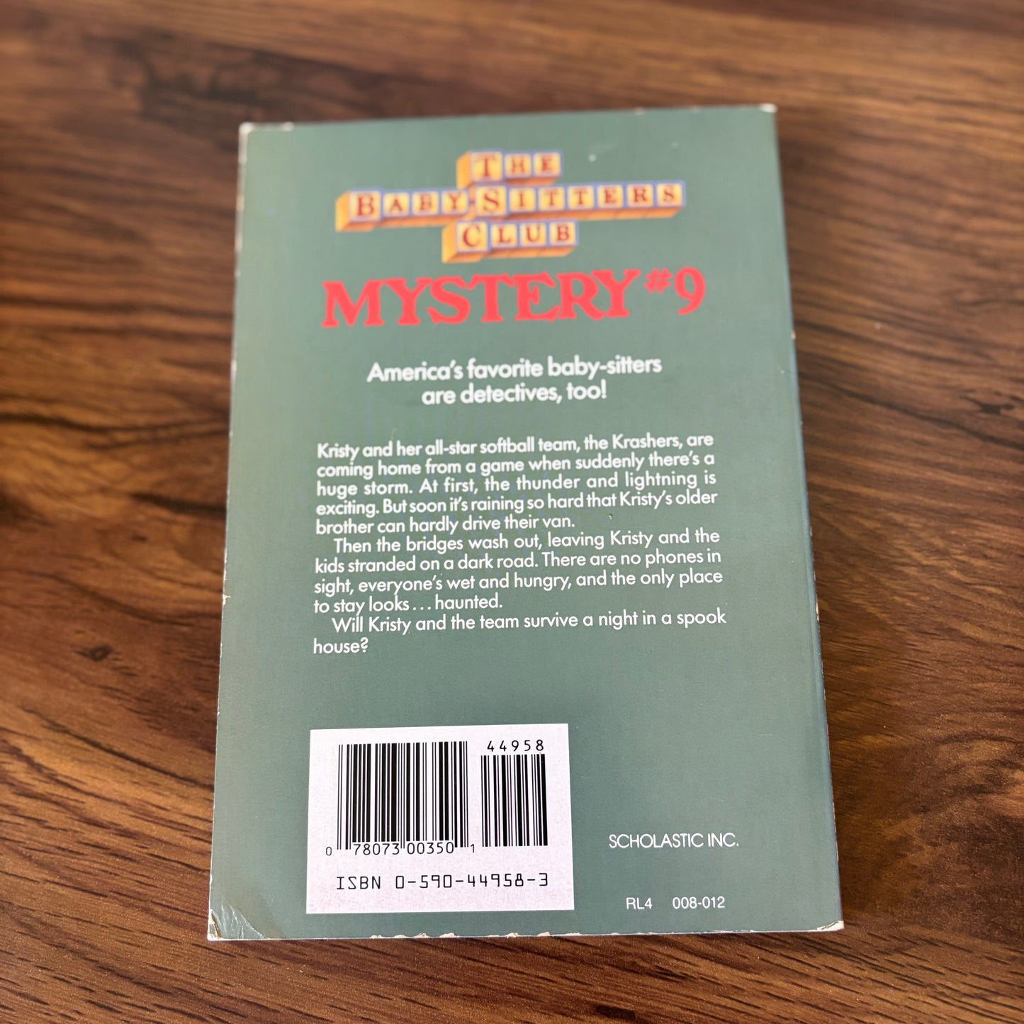 The Baby-Sitters Club Mystery #9: Kristy and the Haunted Mansion Ann M. Martin (1993 Apple Paperbacks (Scholastic)