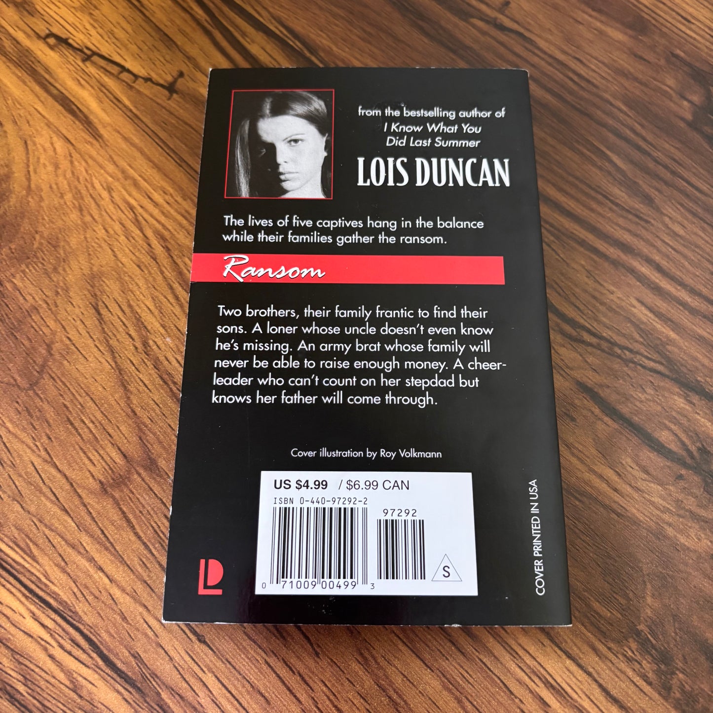 Ransom Lois Duncan 1990 Dell YA Suspense Fiction Paperback Thriller
