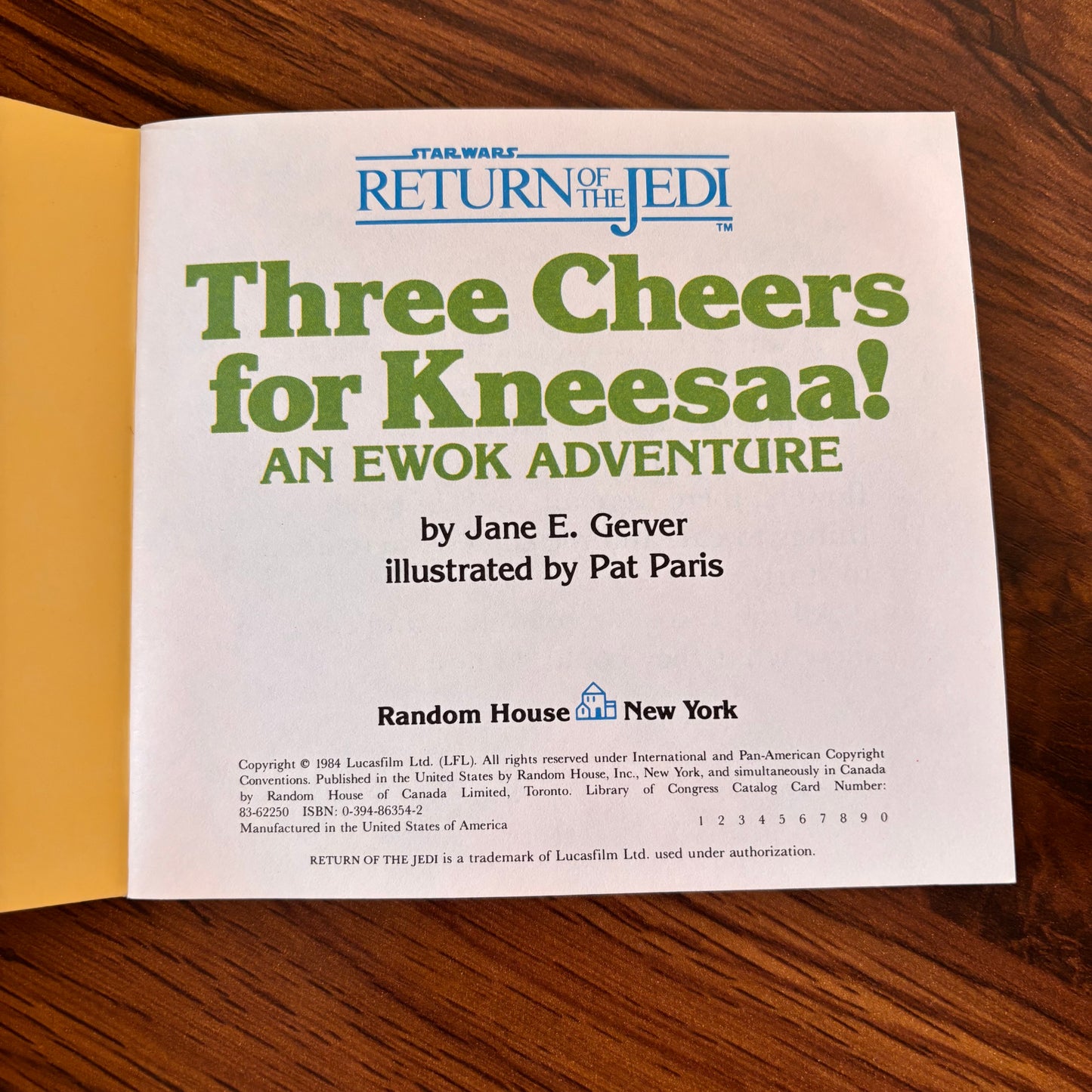 Three Cheers for Kneesa: An Ewok Adventure Mini Book (1984) | Star Wars Return of the Jedi