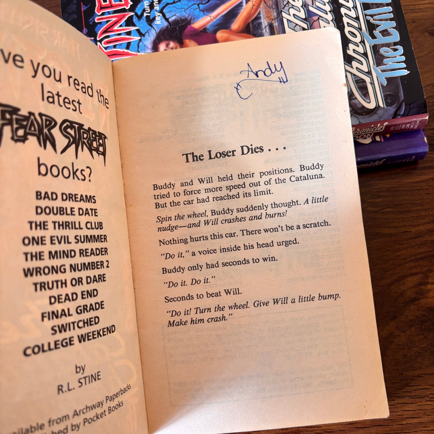 Fear Street: The Cataluna Chronicles Trilogy by R.L. Stine – Evil Moon, Dark Secret, Deadly Fire (1995 Archway Paperbacks)