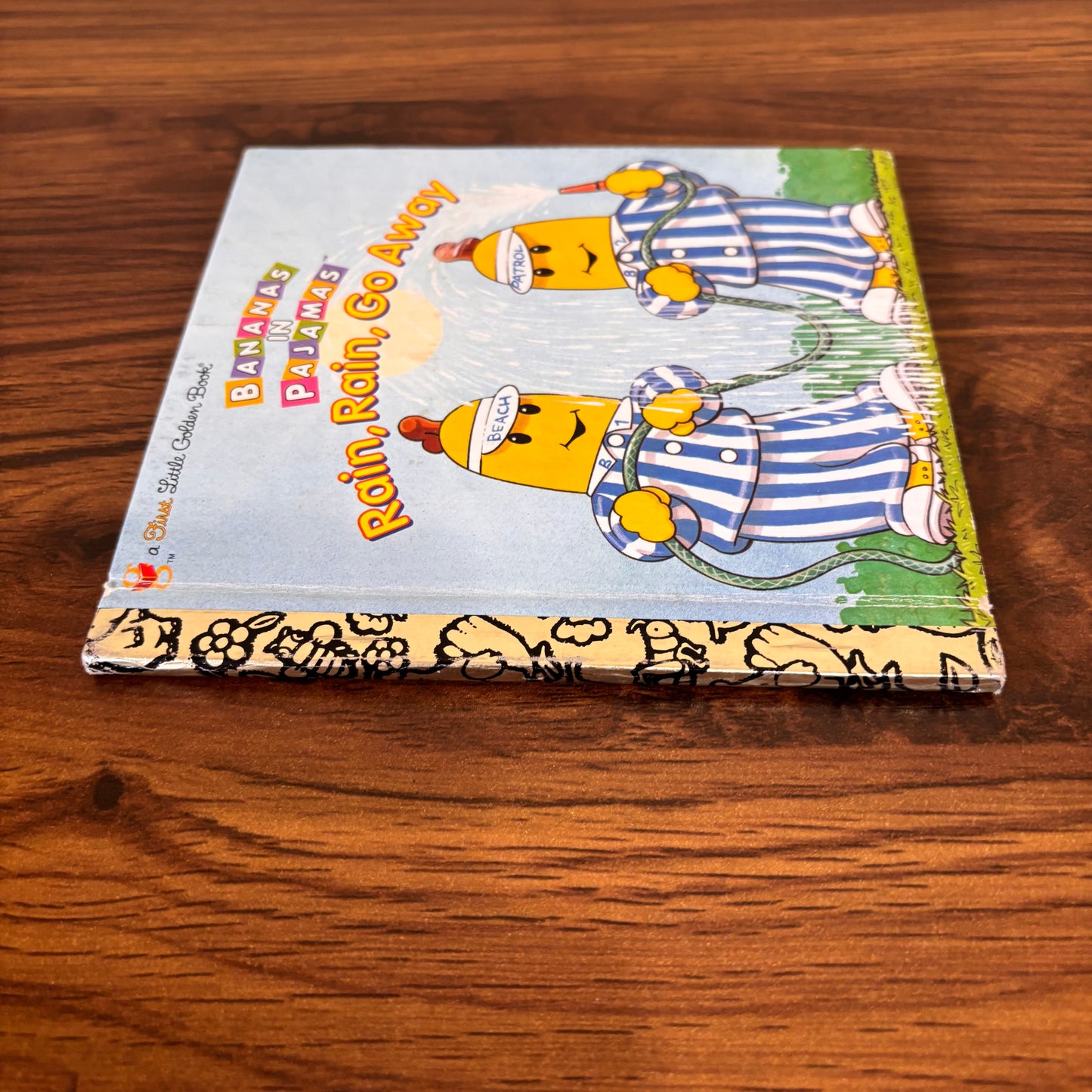Bananas in Pajamas Rain, Rain, Go Away 1997 Miniature Little Golden Book, Margo Lundell, Peter Townsend