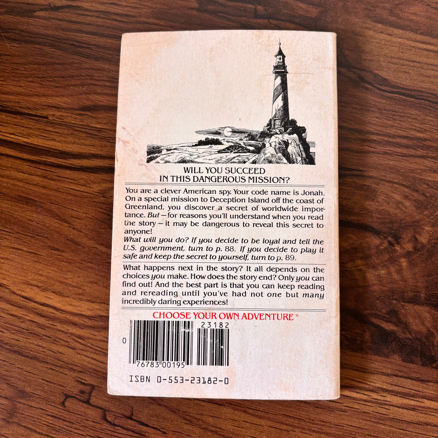 Choose Your Own Adventure #6: Your Code Name is Jonah - 1982 Edward Packard