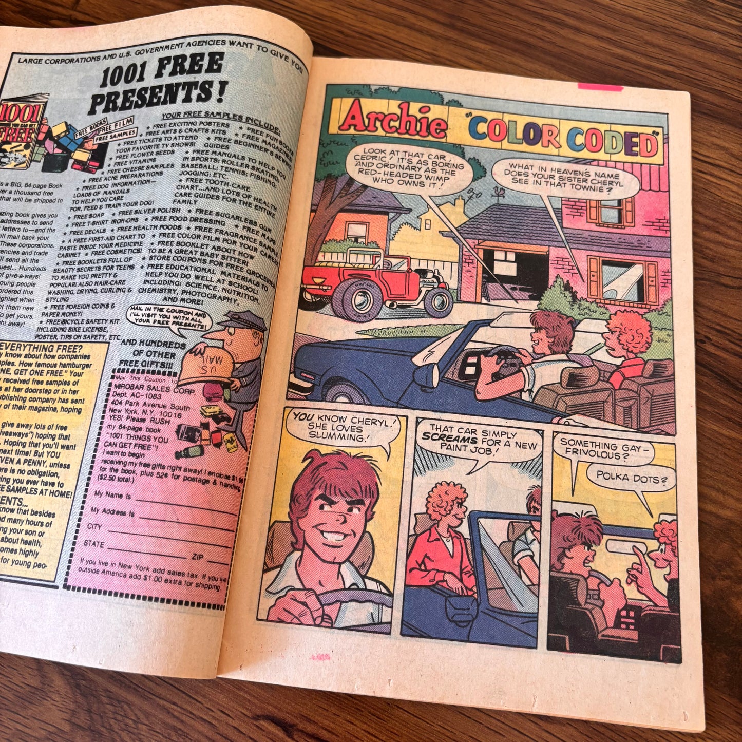 Archie Comics Group cover showing Archie dressed like a Frankenstein-style monster in a lab scene, with colorful retro horror parody artwork from the 1983 Monster Laffs issue.