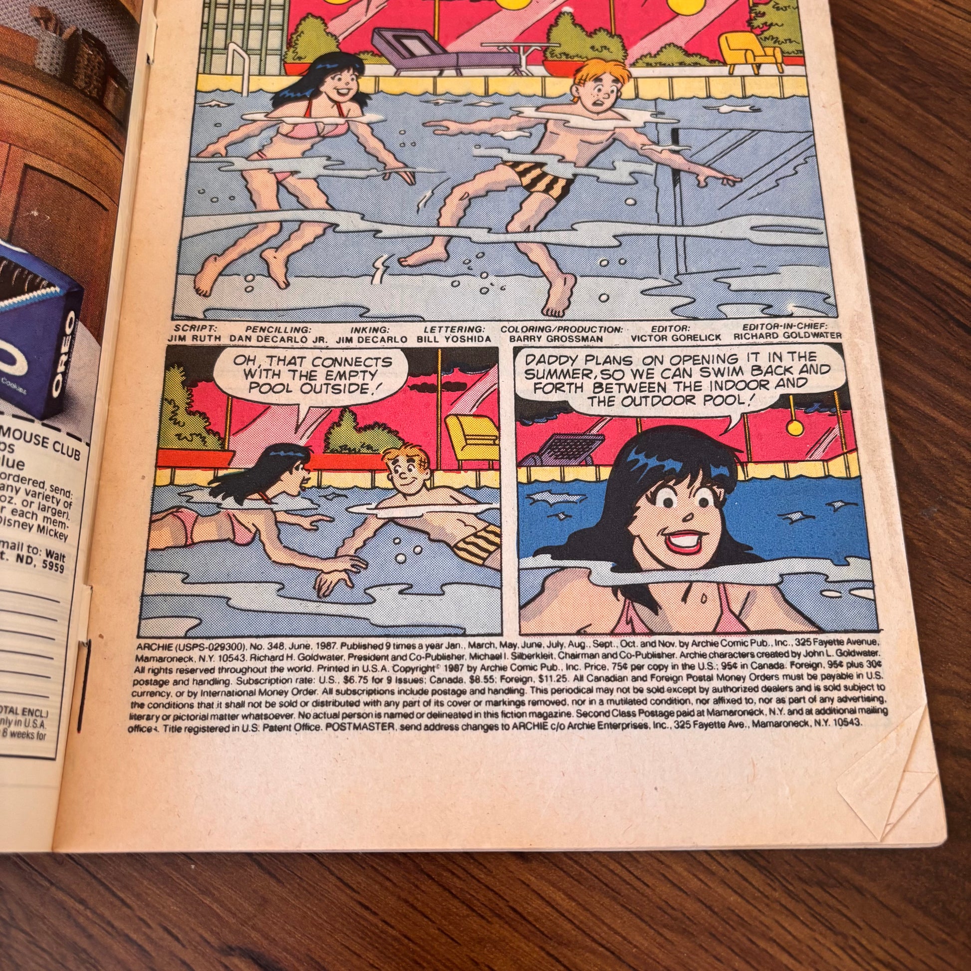 Archie No. 348 from June 1987 in the Archie Series, a vintage comic book for collectors searching by exact issue number, date, and classic Archie title.