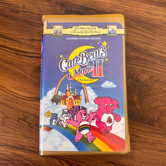 Care Bears Movie II VHS 1996 reissue of 1986 animated sequel, Columbia TriStar Family Collection vintage kids fantasy tape