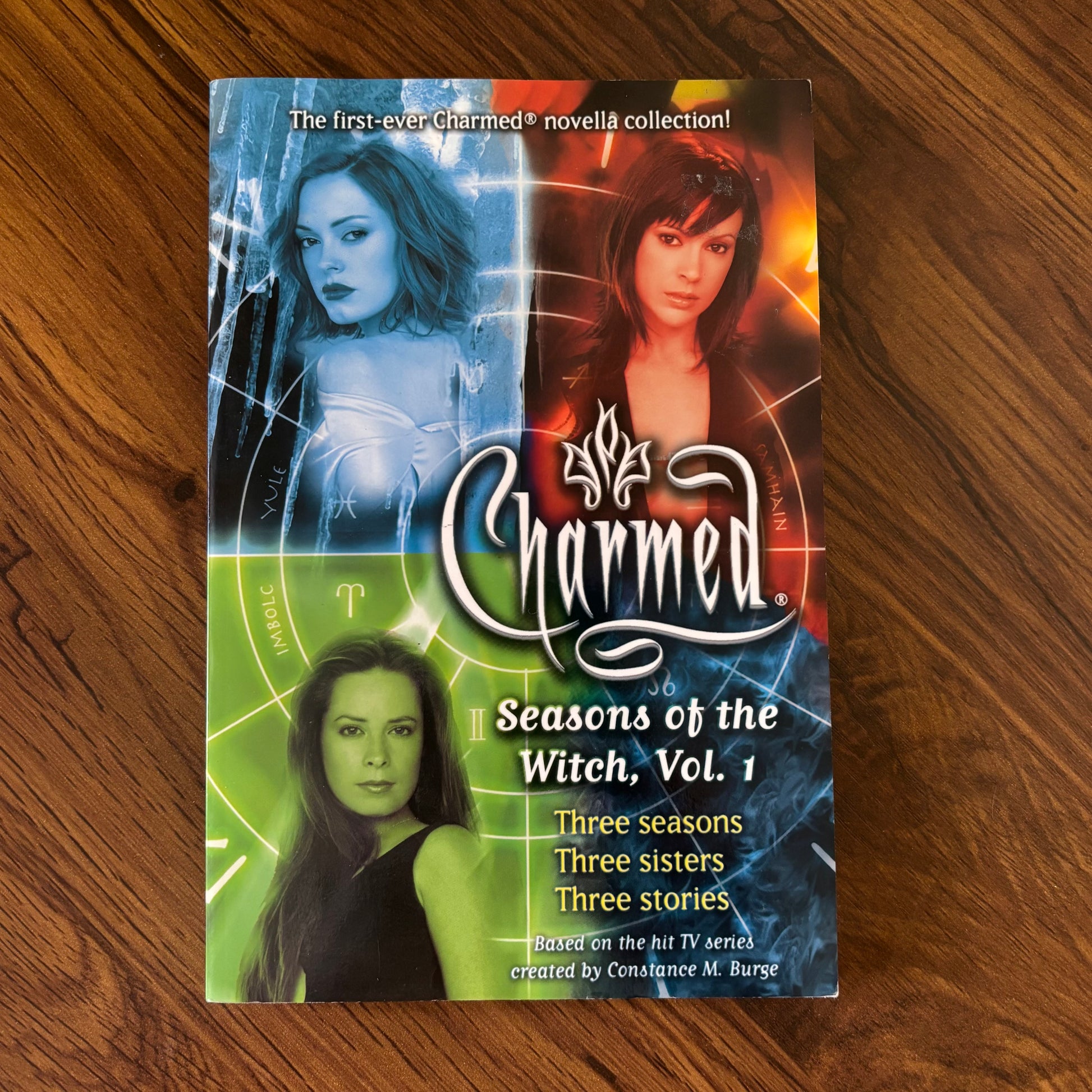 Charmed: Seasons of the Witch Vol. 1 paperback from 2003, mystical 2000s media tie-in book featuring the Halliwell sisters in a novella collection