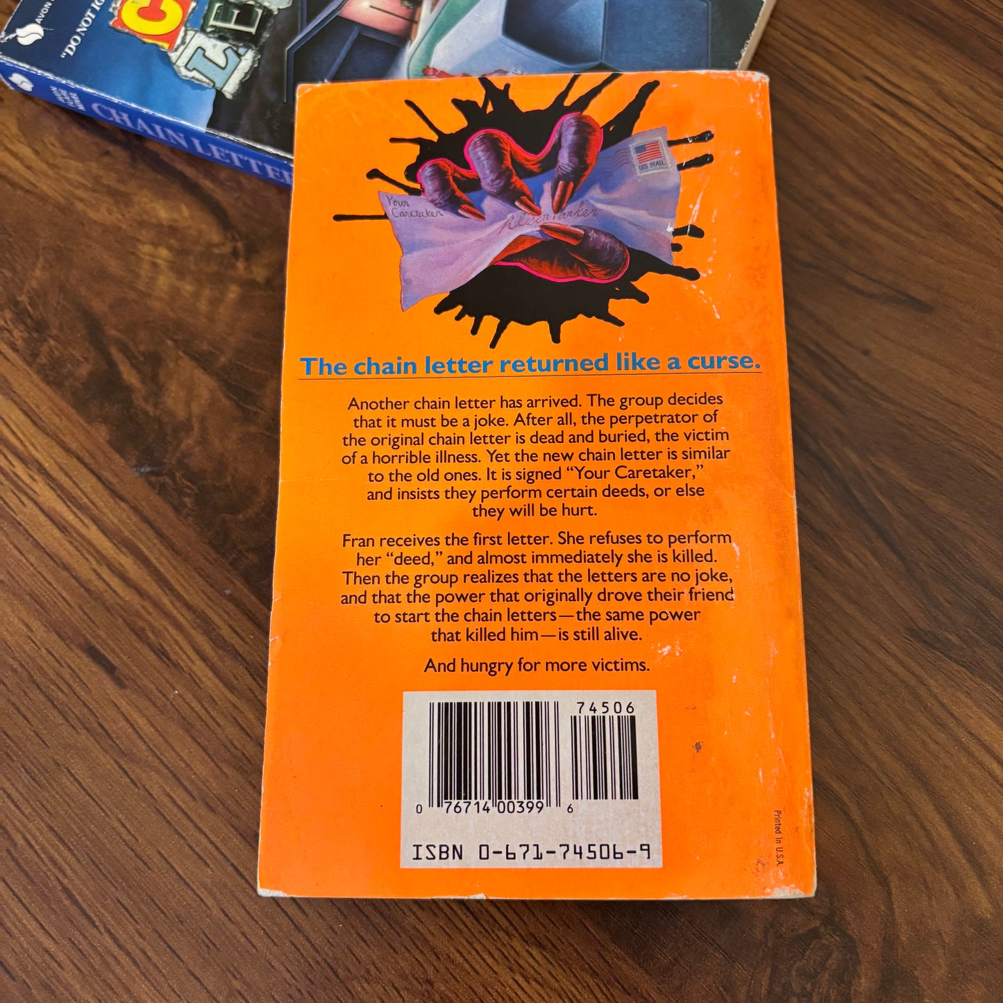 Christopher Pike Chain Letter series vintage paperback set with both the original Chain Letter and sequel The Ancient Evil, ideal for collectors of old horror novels and nostalgic teen fiction.